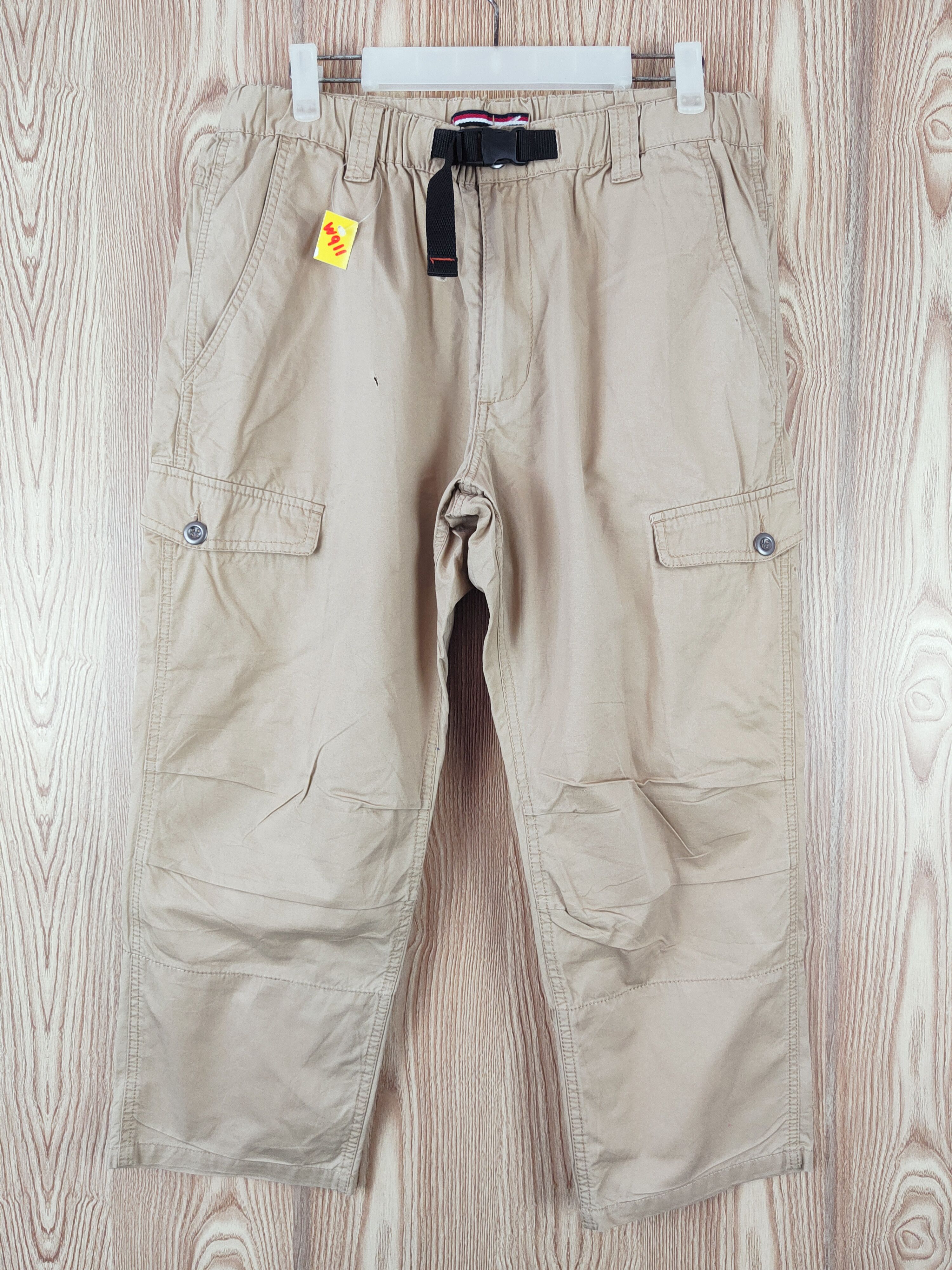 Japanese Brand Japanese Brand Beige Multipocket Tactical Cargo Pants #W911 Size US 33 - 1 Thumbnail