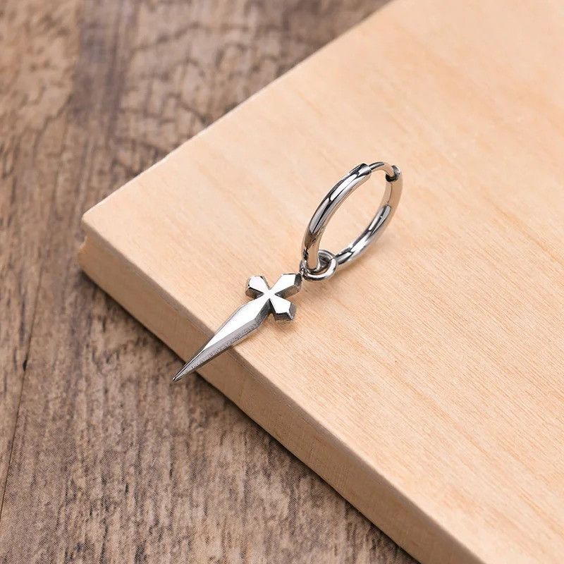 Japanese Brand × Vintage 1Pair Sword Cross Earrings Size ONE SIZE - 2 Thumbnail