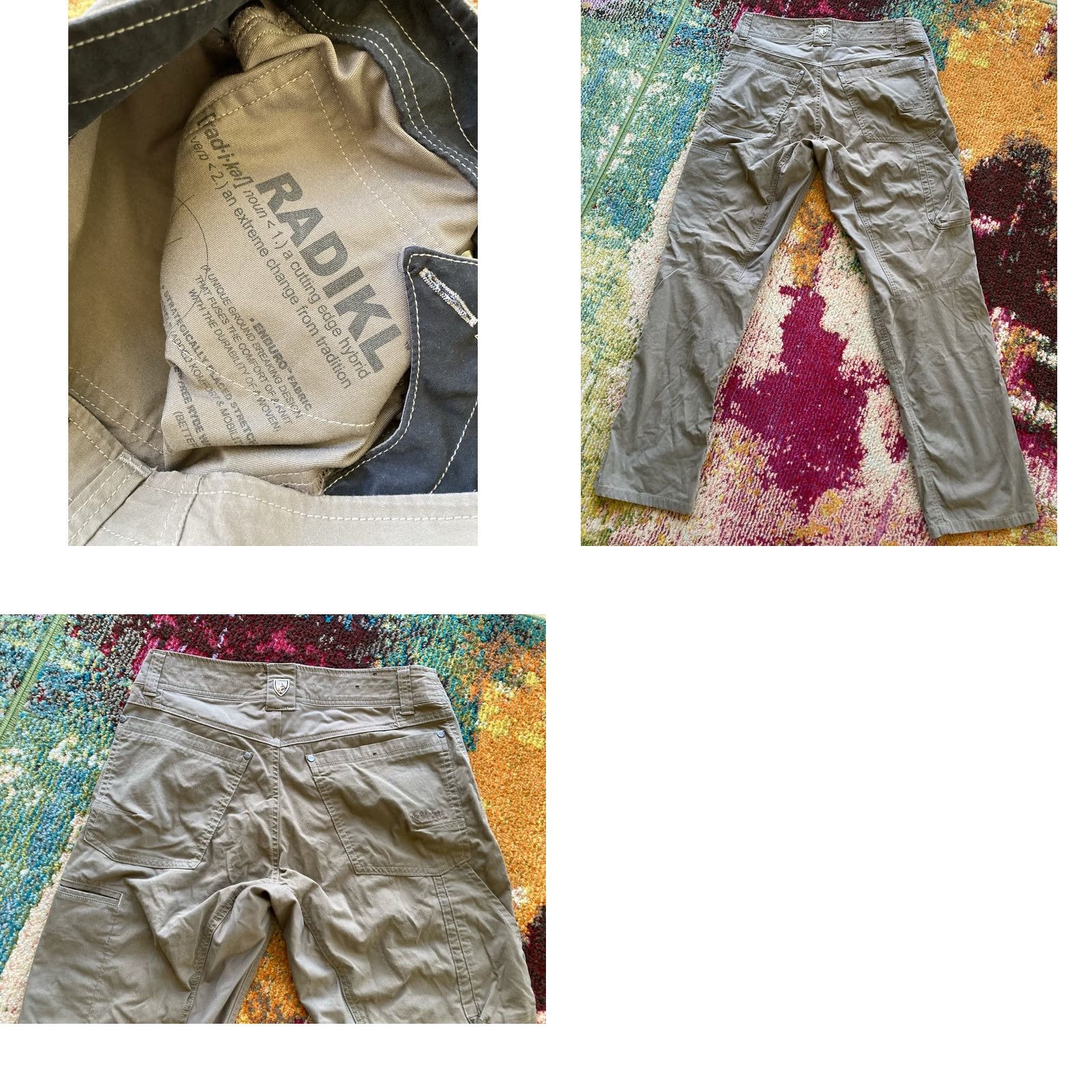 Vintage Kuhl Radikl Pants Mens 30x30 Light Brown Hiking Outdoor Gorp Chino Straight 30in Inseam Logo Pocket Comfort Stretch Cotton Nylon Spandex Size US 30 / EU 46 - 8 Thumbnail