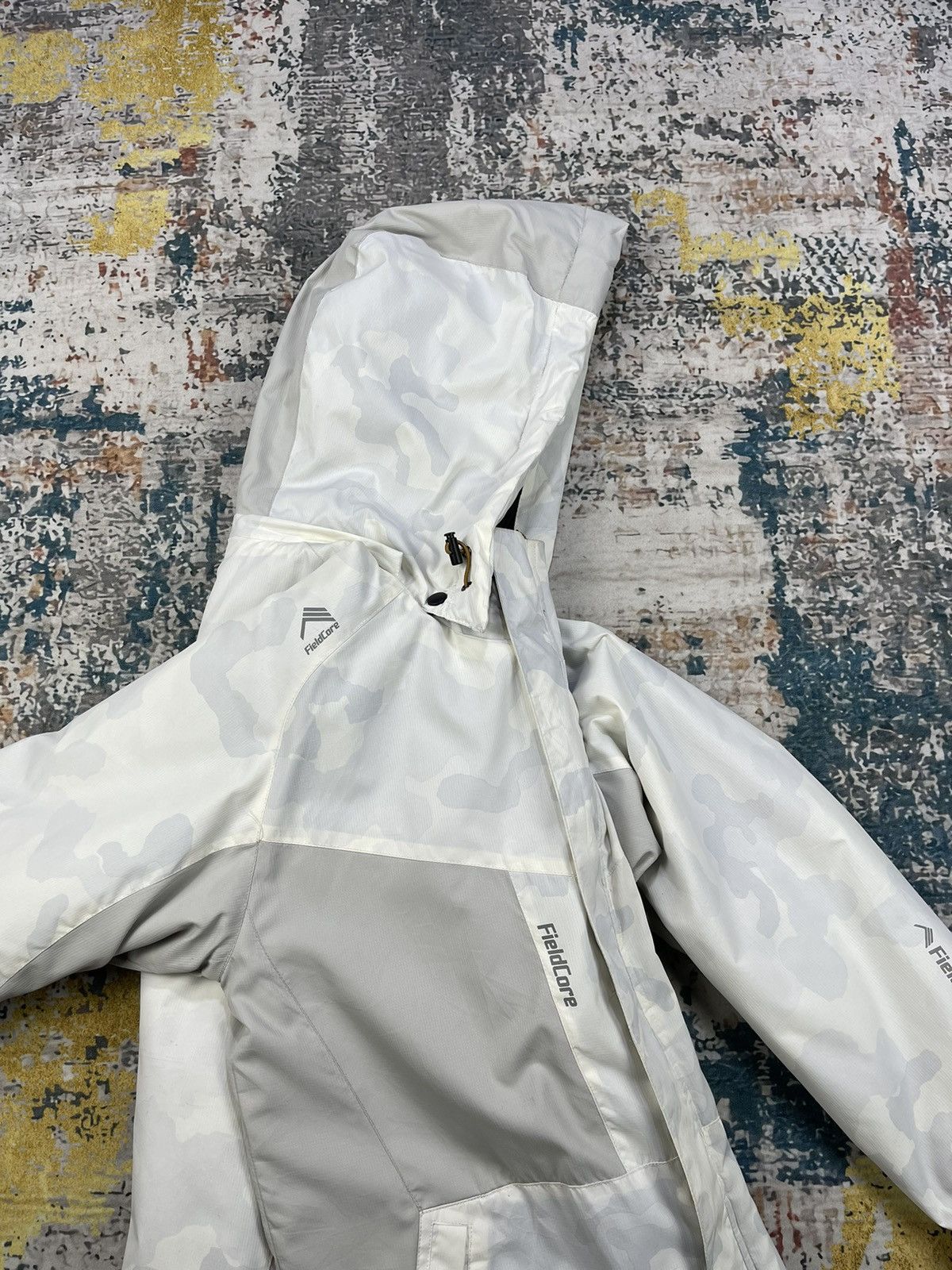 Japanese Brand Fieldcore Three Avirity White Camo Weather Jackets Size US L / EU 52-54 / 3 - 9 Thumbnail