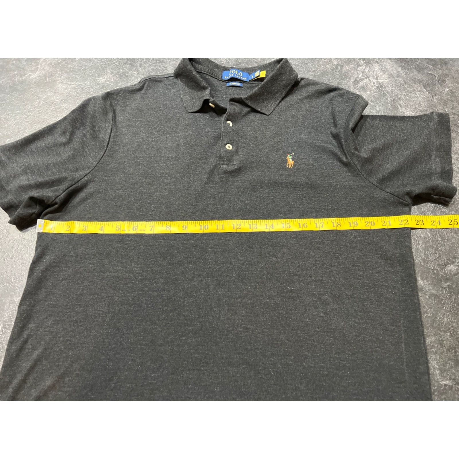 Polo Ralph Lauren Polo Ralph Lauren Shirt Large L Flesh Pony Golf Charcoal Gray Short Sleeve Size US L / EU 52-54 / 3 - 6 Thumbnail