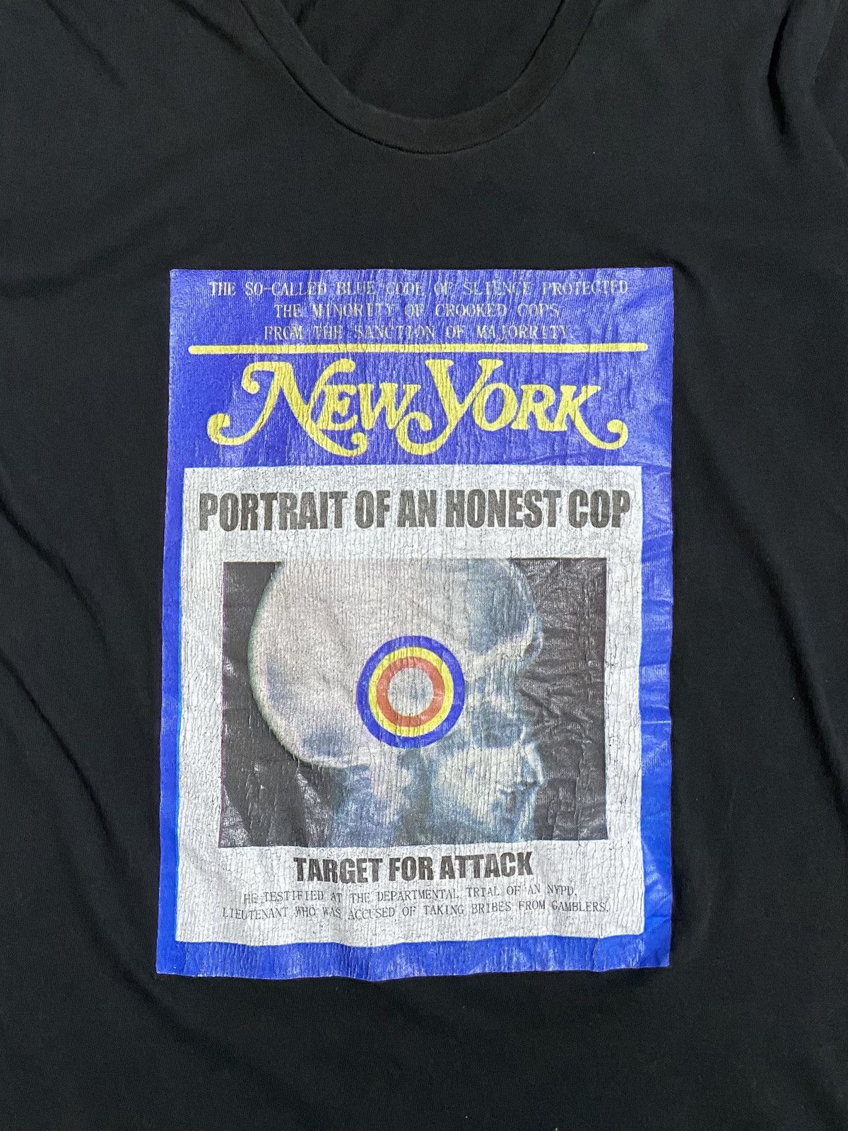 Japanese Brand BRING ON THE NOISE PORTRAIT OF AN HONEST COP SHORT TEE Size US S / EU 44-46 / 1 - 6 Thumbnail