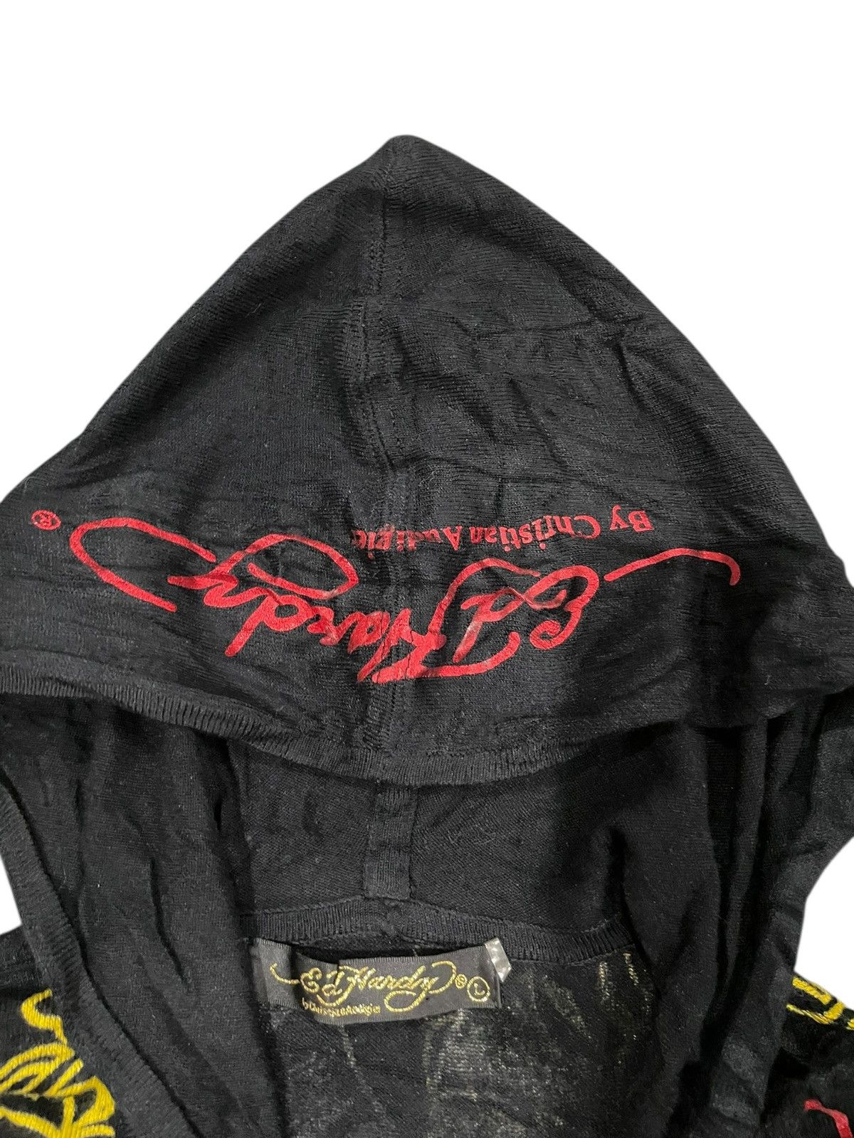 Christian Audigier Ed Hardy By Christian Audigier Sleeveless Hooded Sweatshirt Size M / US 6-8 / IT 42-44 - 9 Thumbnail