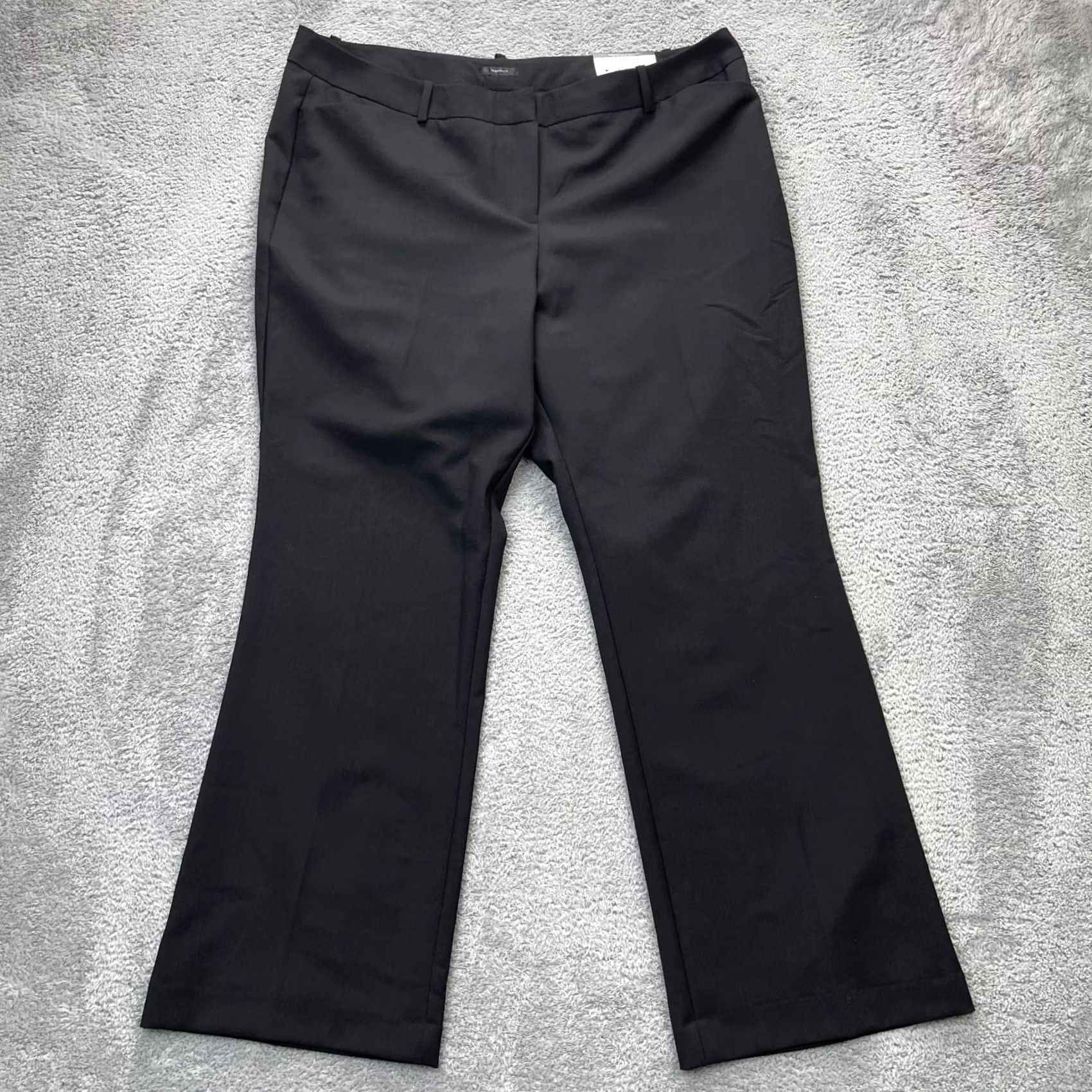 Worthington VINTAGE Worthington Pants Womens 18WS Black Bootcut Dress Pants Modern Fit Stretch Formal Women 18W Black Pants Size 40" / US 18 - 2 Thumbnail