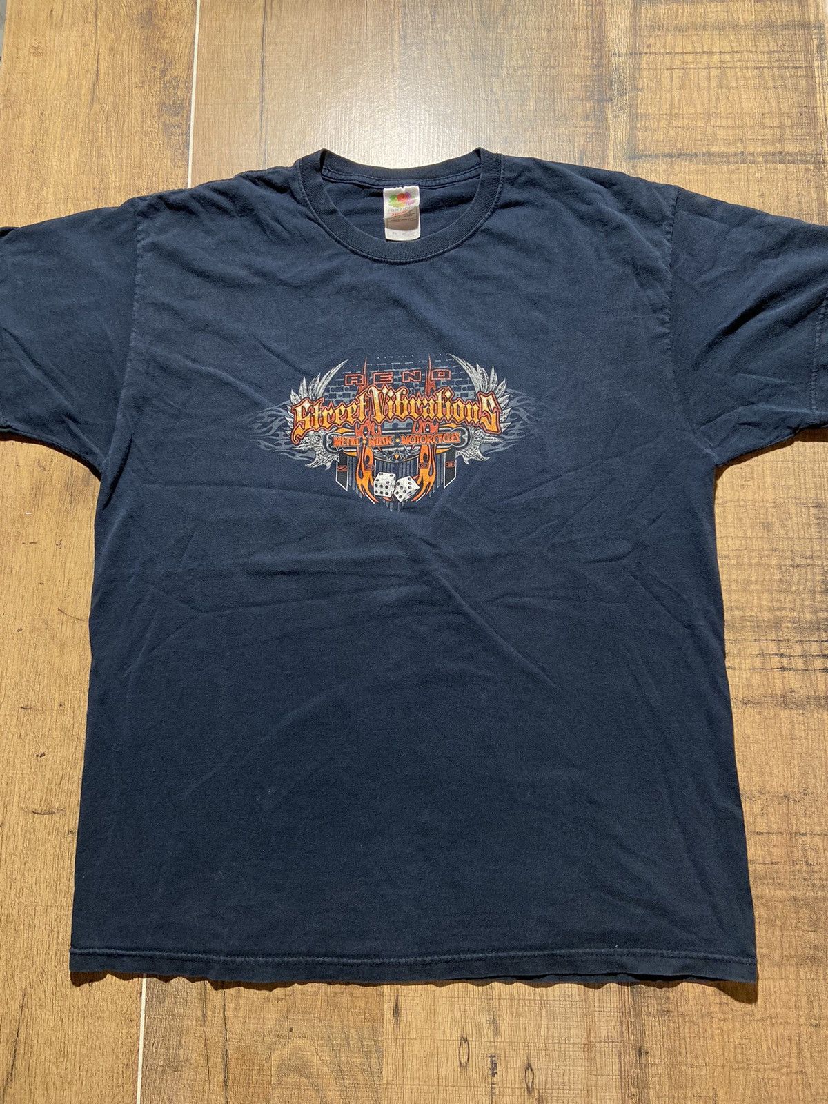 Fruit Of The Loom Vintage 2008 street vibrations chopper tee Size US XL / EU 56 / 4 - 2 Thumbnail