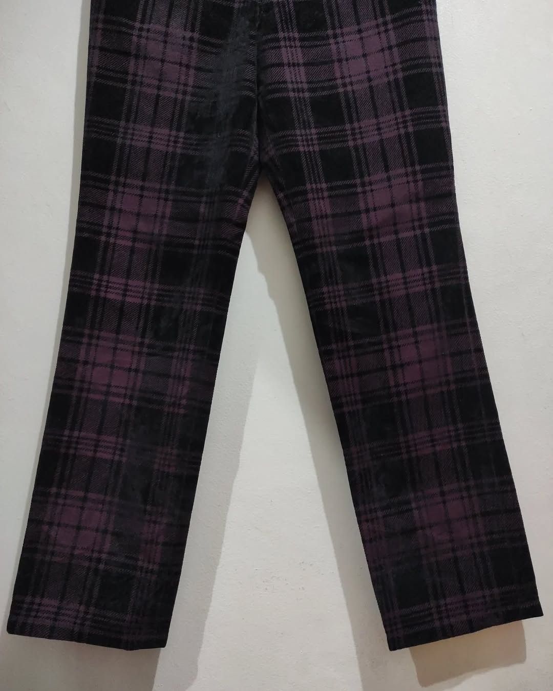 Japanese Brand × Nicole Club Vintage Monsieur Nicole Plaid Velvet Trouser pants Size US 32 / EU 48 - 9 Thumbnail