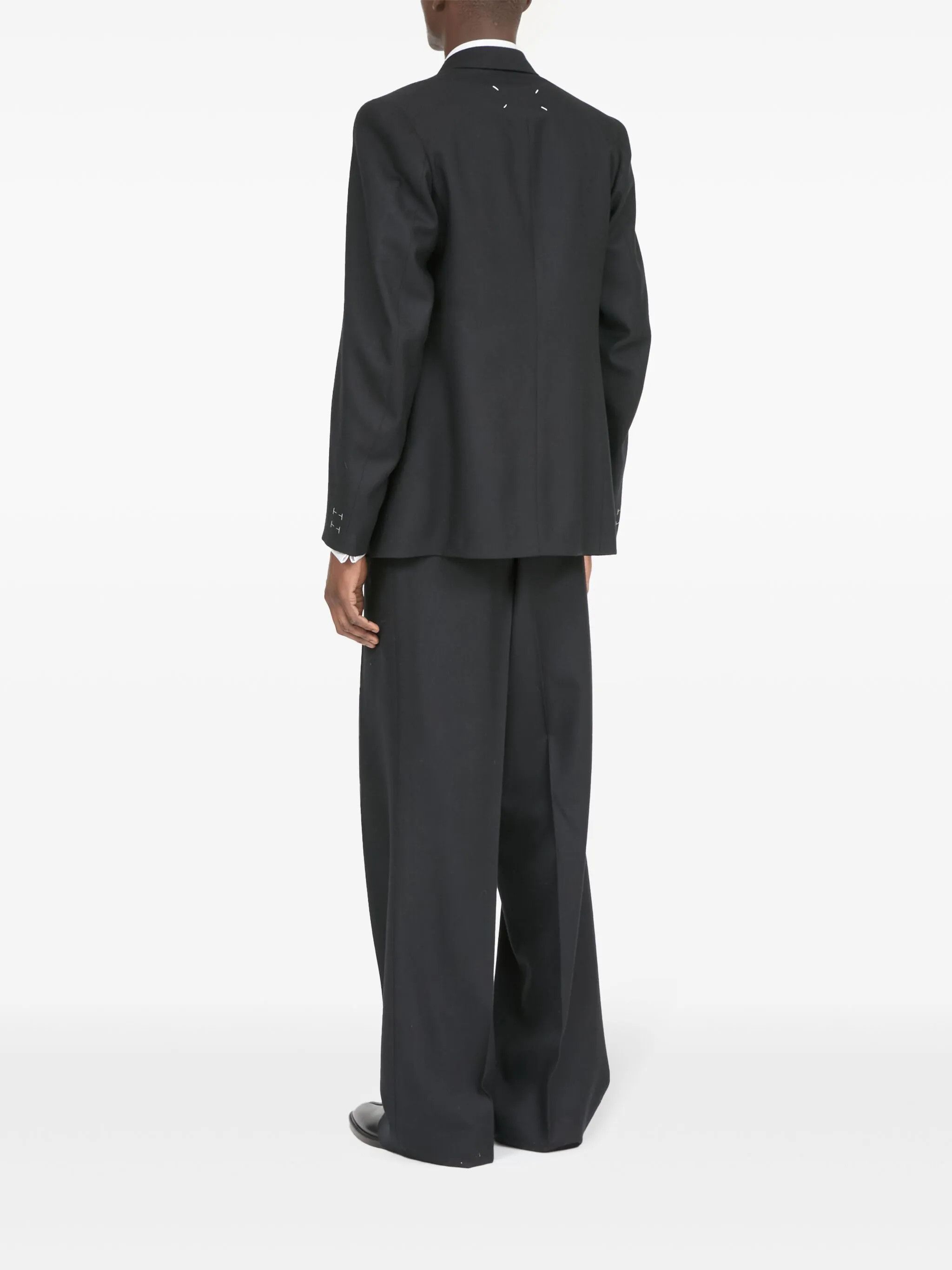 Maison Margiela o1w1db10226 Single-breasted Wool Blazer in Black Size US XL / EU 56 / 4 - 5 Thumbnail