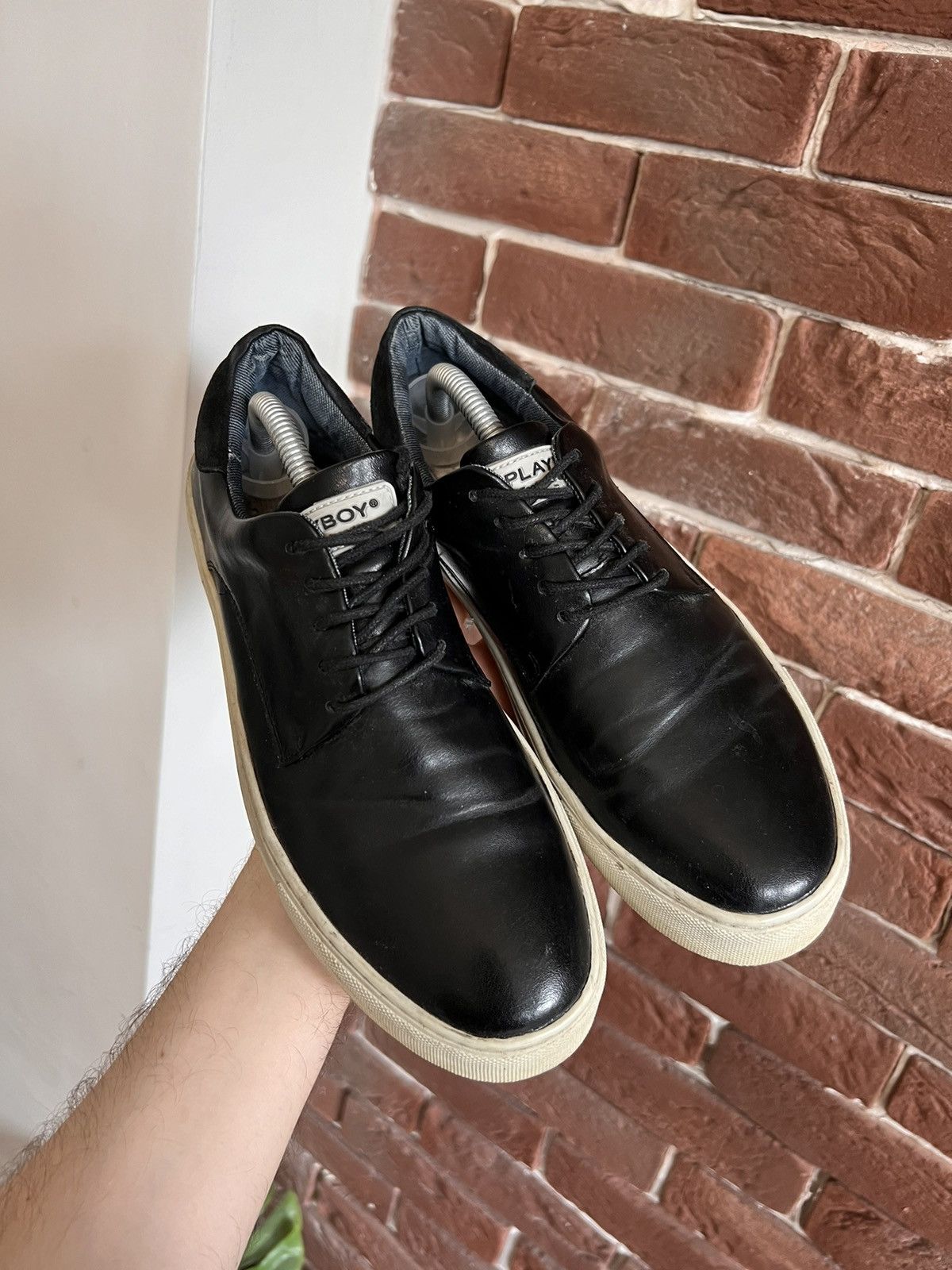 Playboy Vintage Playboy Court 7US Black Hype Leather Low Sneakers Size US 7 / EU 40 - 3 Thumbnail