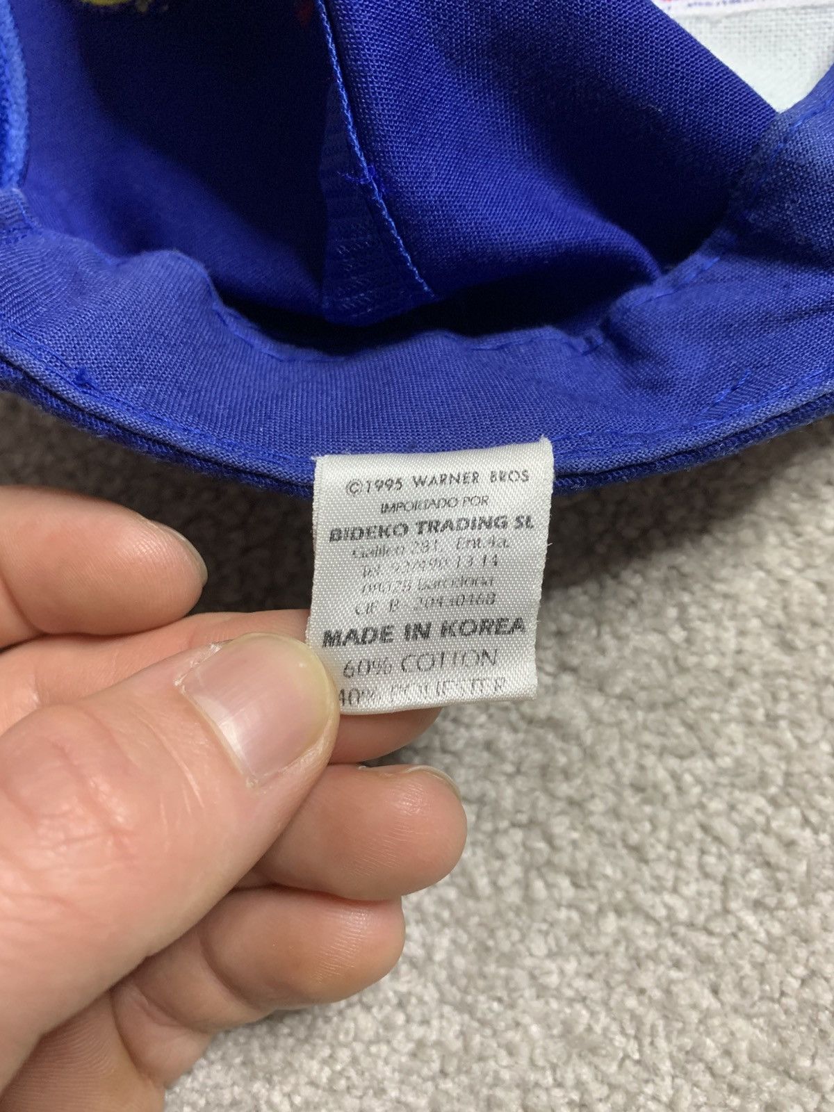 Warner Bros Rare Deadstock Vintage 1995 Bugs Bunny Barcelona Snap Hat Size ONE SIZE - 8 Thumbnail