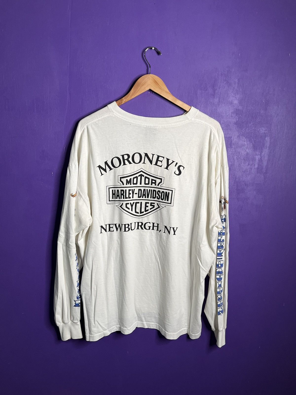 Harley Davidson × Vintage Vintage 1995 Harley Davidson live to ride long-sleeve Size US XL / EU 56 / 4 - 2 Thumbnail