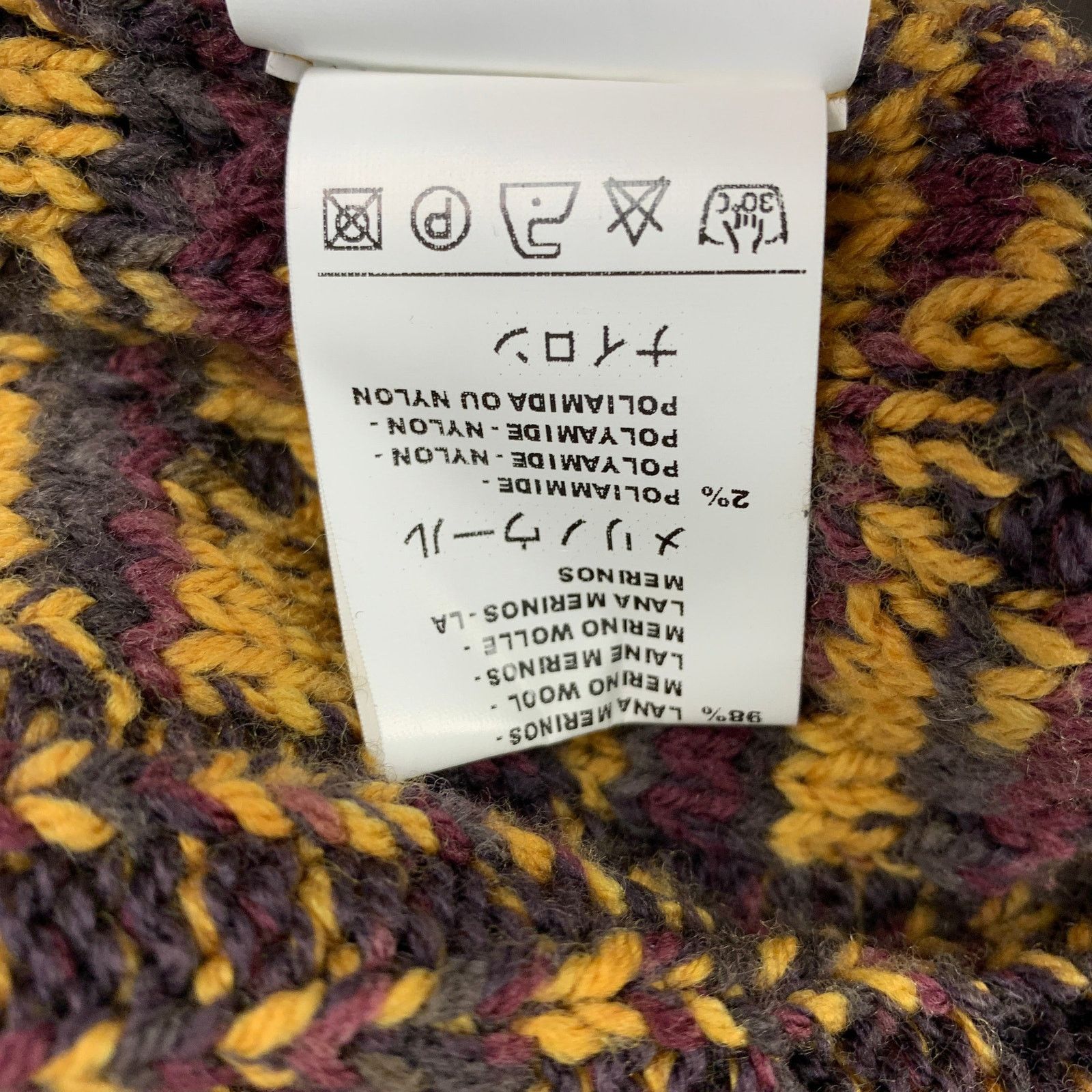 Other Gold & Purple Knitted Wool Oversized Turtleneck Sweater Size M / US 6-8 / IT 42-44 - 7 Thumbnail