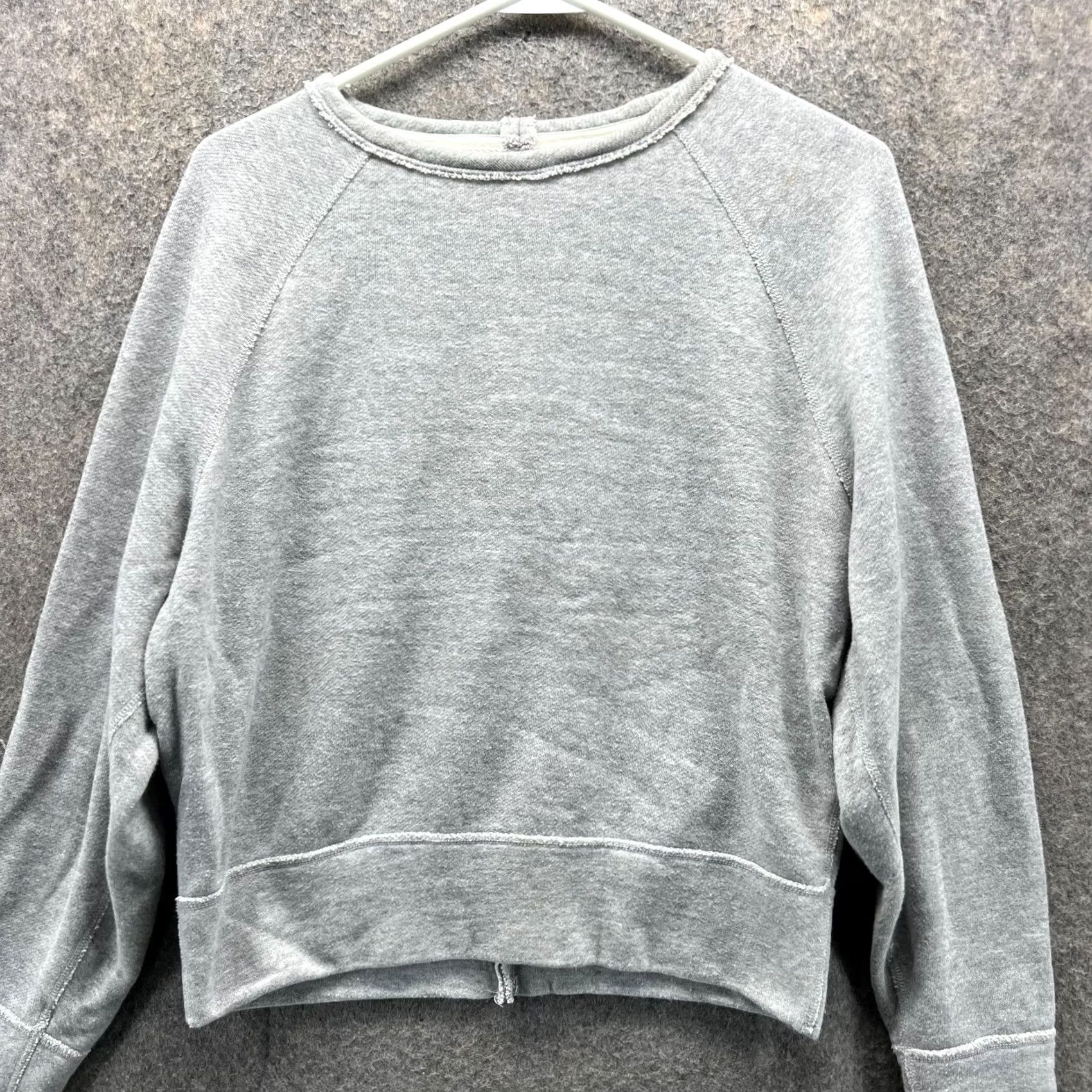 Rag & Bone Rag & Bone Sweater Women Small Gray Fleece Cotton Crewneck Pullover Long Sleeve Solid Size S / US 4 / IT 40 - 2 Thumbnail