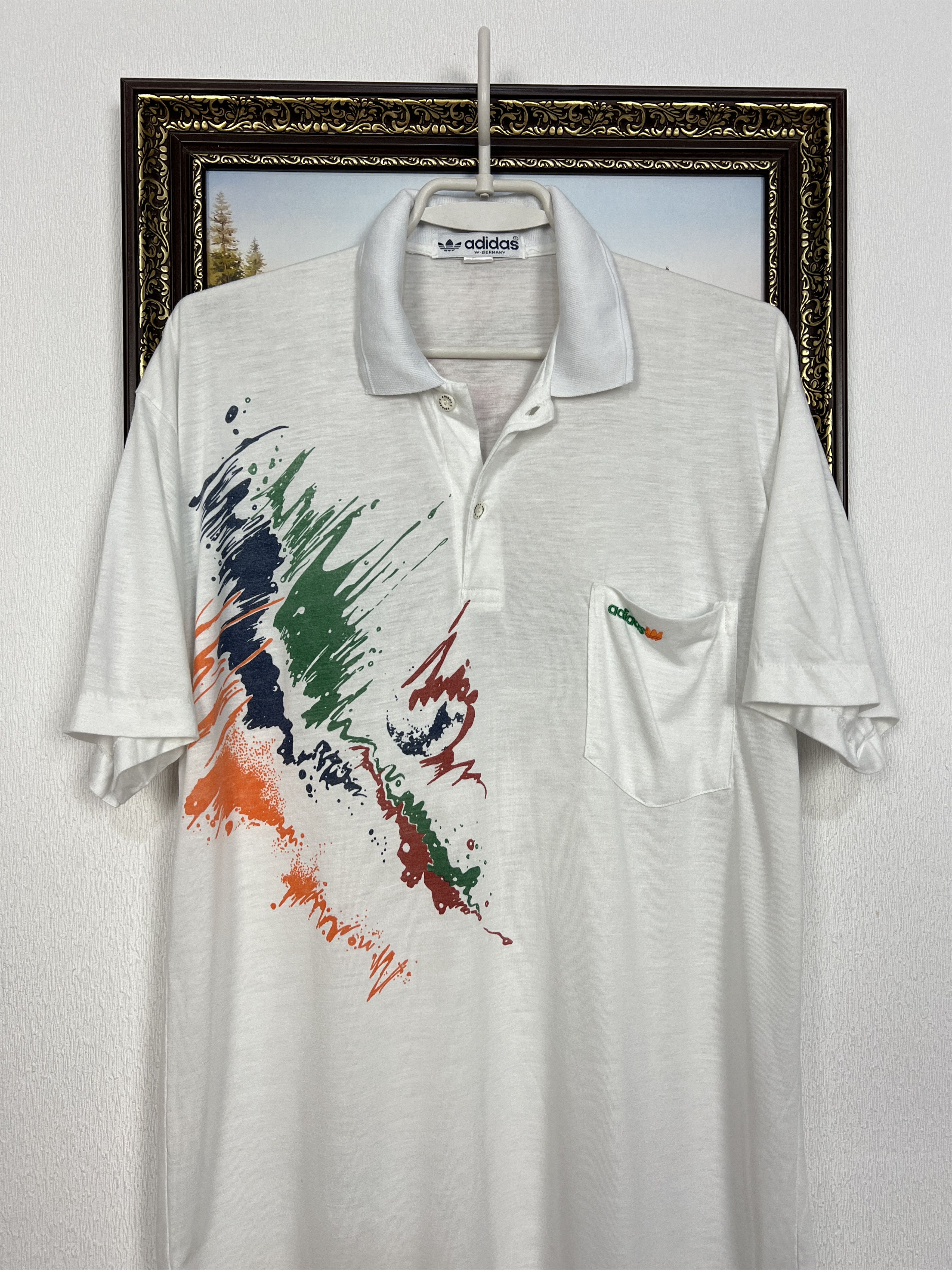Adidas Vintage 80's Edberg Lendl Agassi Tennis Polo Shirt Jersey Size US L / EU 52-54 / 3 - 2 Thumbnail