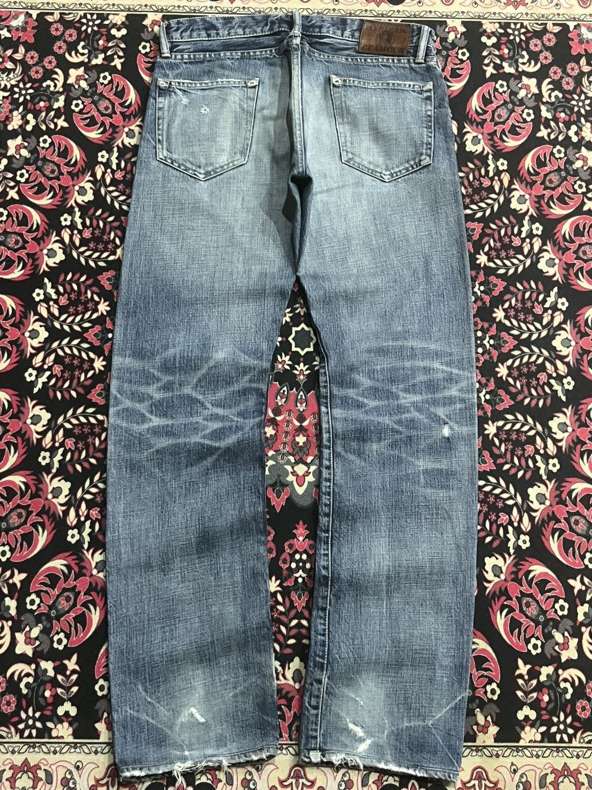 Hysteric Glamour Japanese Brand Hysteric Glamour Blue Whisker Studded Jeans Size US 30 / EU 46 - 2 Thumbnail