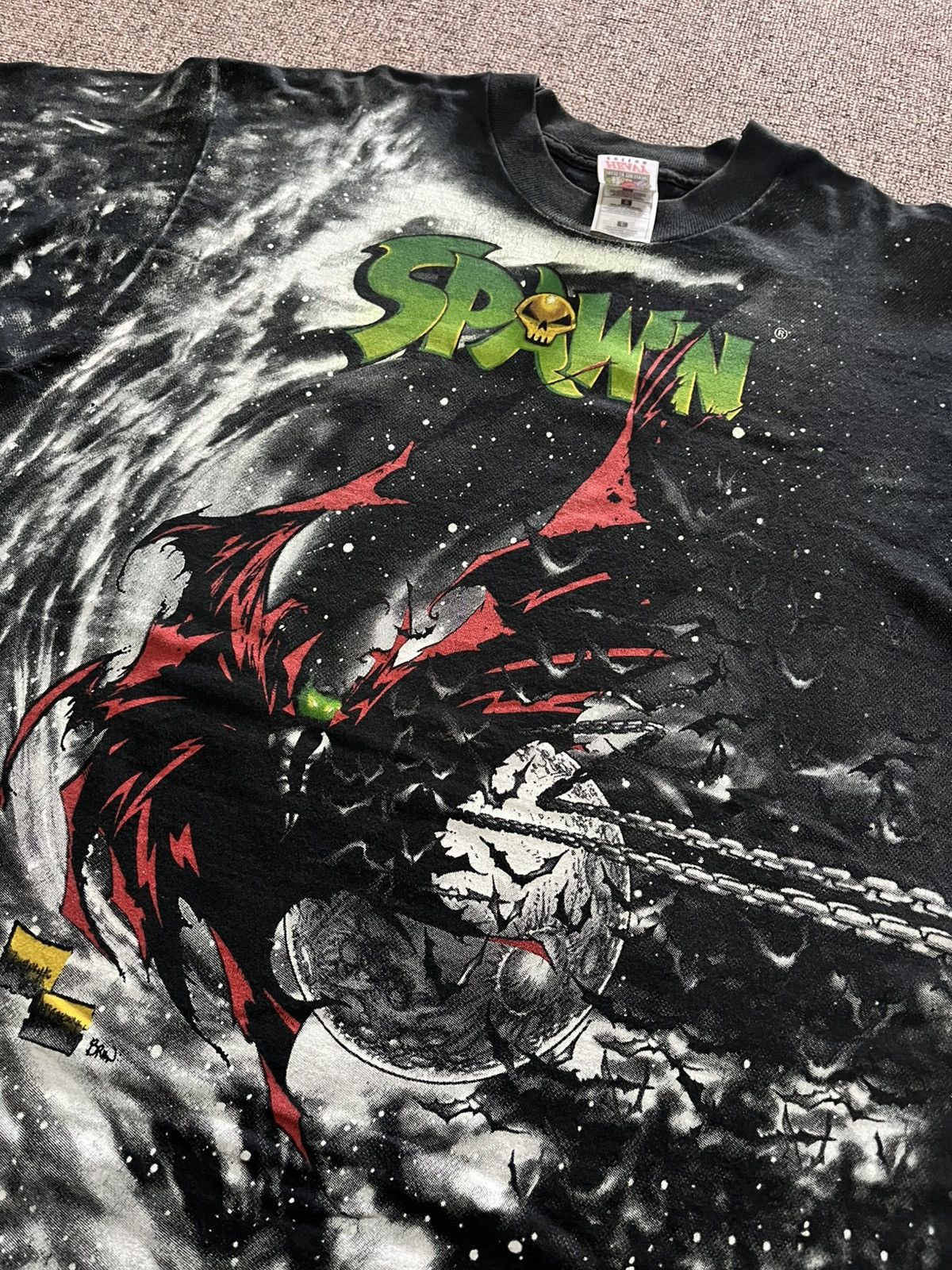 Vintage Vtg RARE 1997 Spawn T-shirt McFarlane OVP Size US L / EU 52-54 / 3 - 1 Thumbnail
