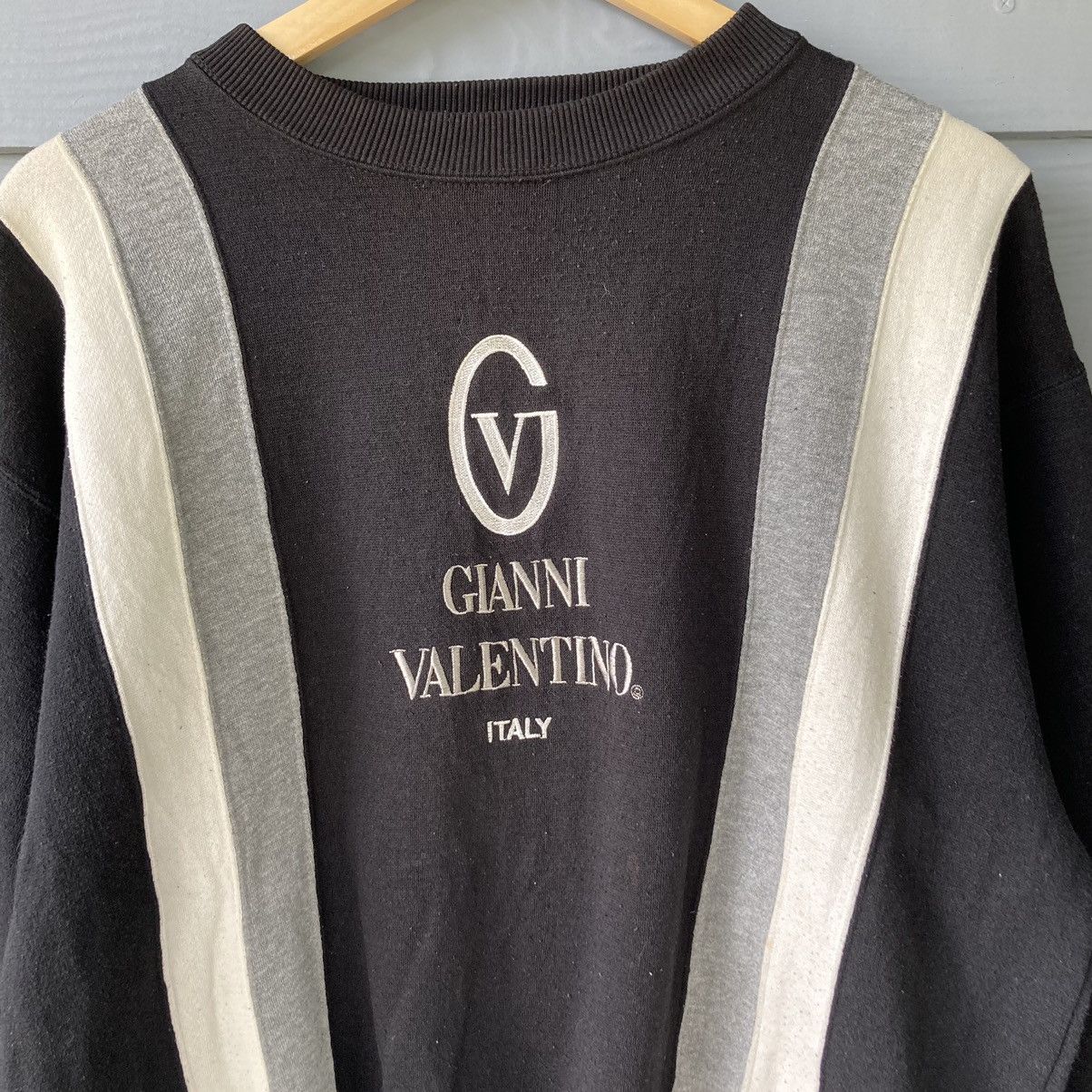 Gianni Valentino Vintage Giani Valentino Black Sweatshirts Size US L / EU 52-54 / 3 - 4 Thumbnail