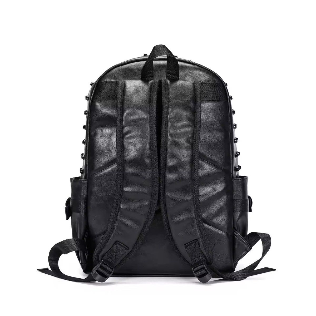 Vintage Gothic Punk PU Leather Rivets Backpacks Size ONE SIZE - 8 Thumbnail