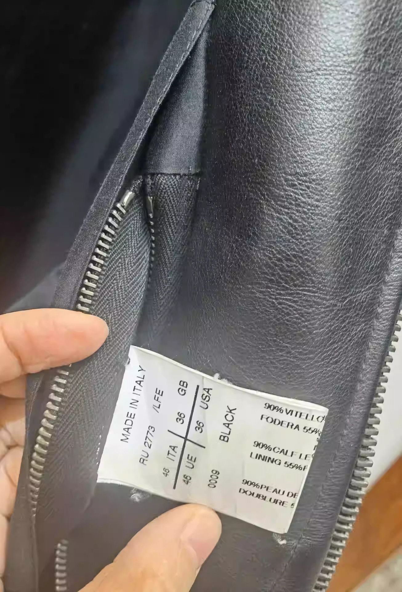 Rick Owens cowhide leather coat