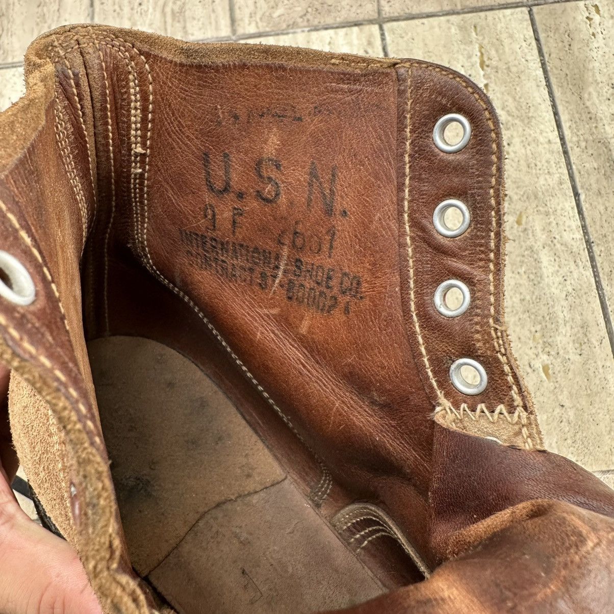 Other Original USN US Navy Boondocker 1940s Size US 9 / EU 42 - 8 Thumbnail
