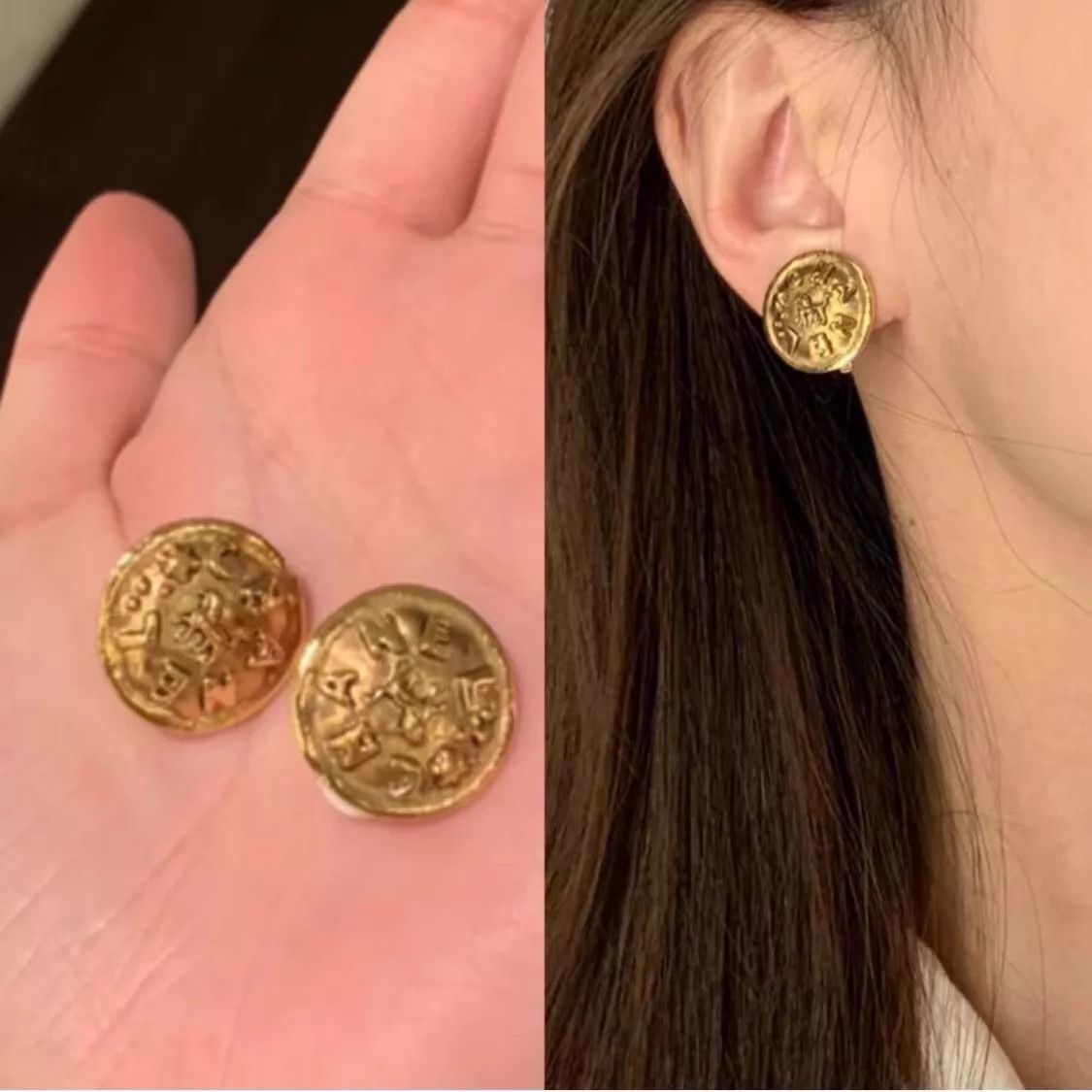 Chanel CHANEL Letter Lion Logo Mint 2cm Earclips Size ONE SIZE - 2 Thumbnail