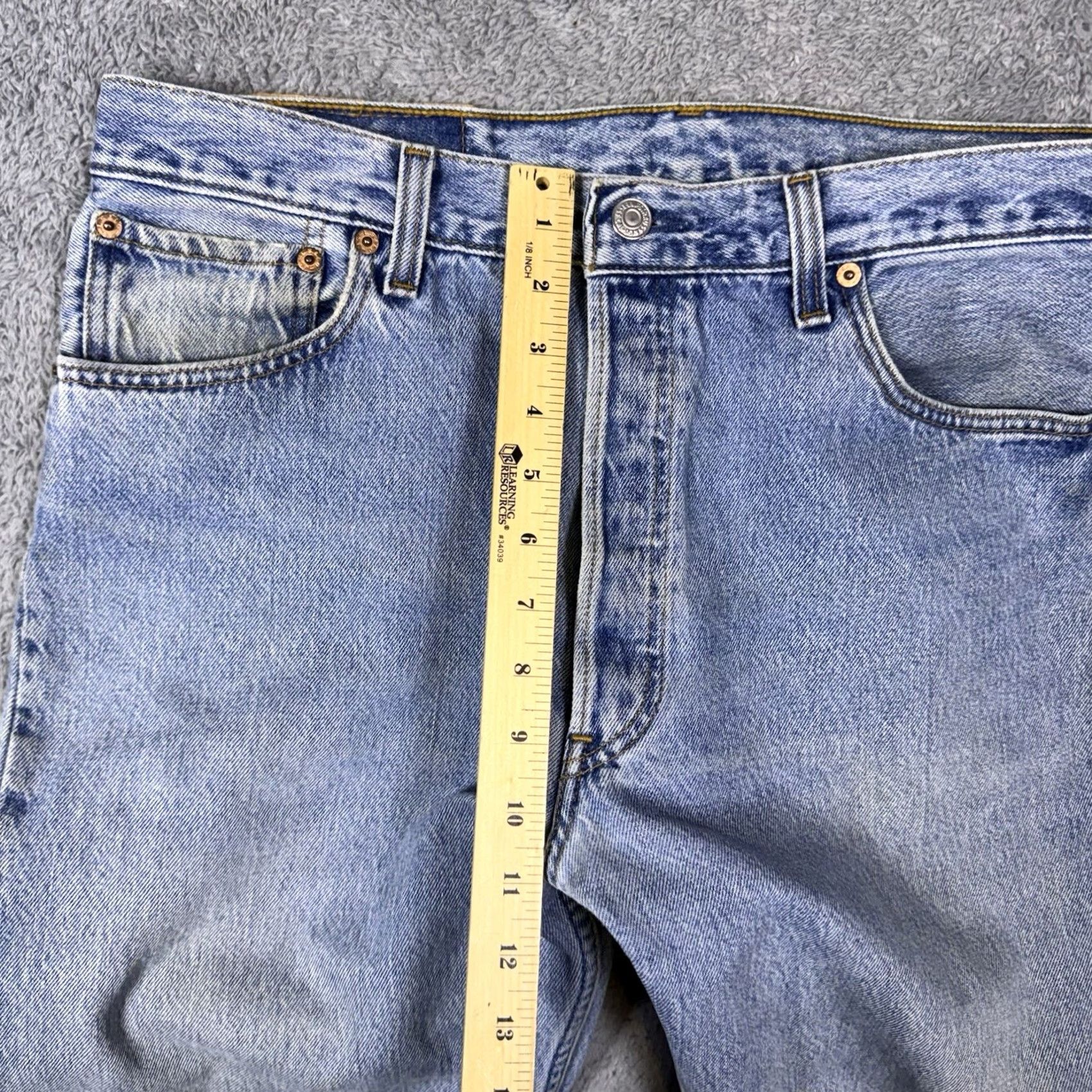 Levi's VINTAGE Levi's 501XX Jeans Men 33x31 USA Made Button Fly 1996 Trashed Jeans Size US 33 - 7 Thumbnail