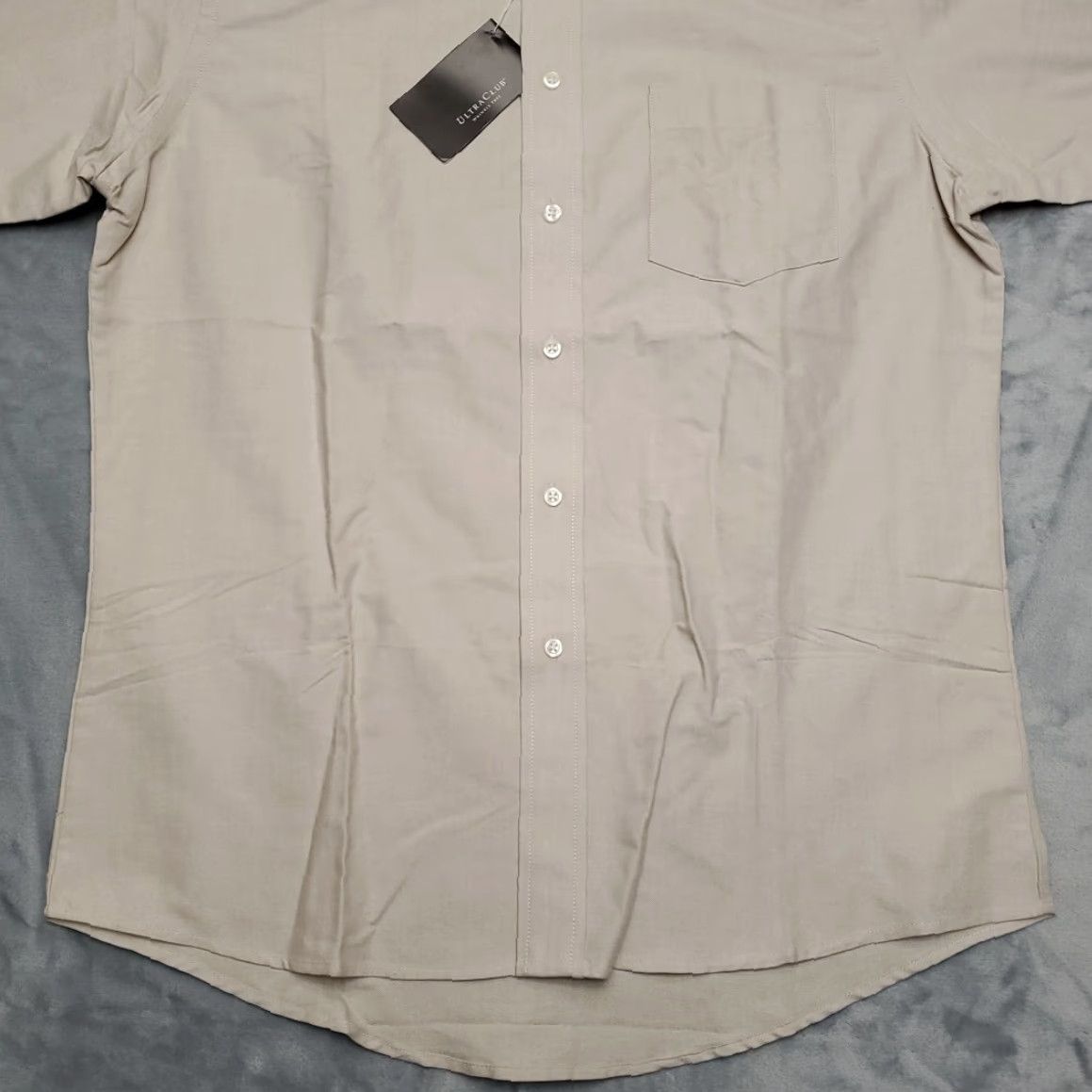Vintage VINTAGE Ultra Club Shirt Mens M Beige Short Sleeve Wrinkle Free Cotton Blend Casual Size US M / EU 48-50 / 2 - 2 Thumbnail