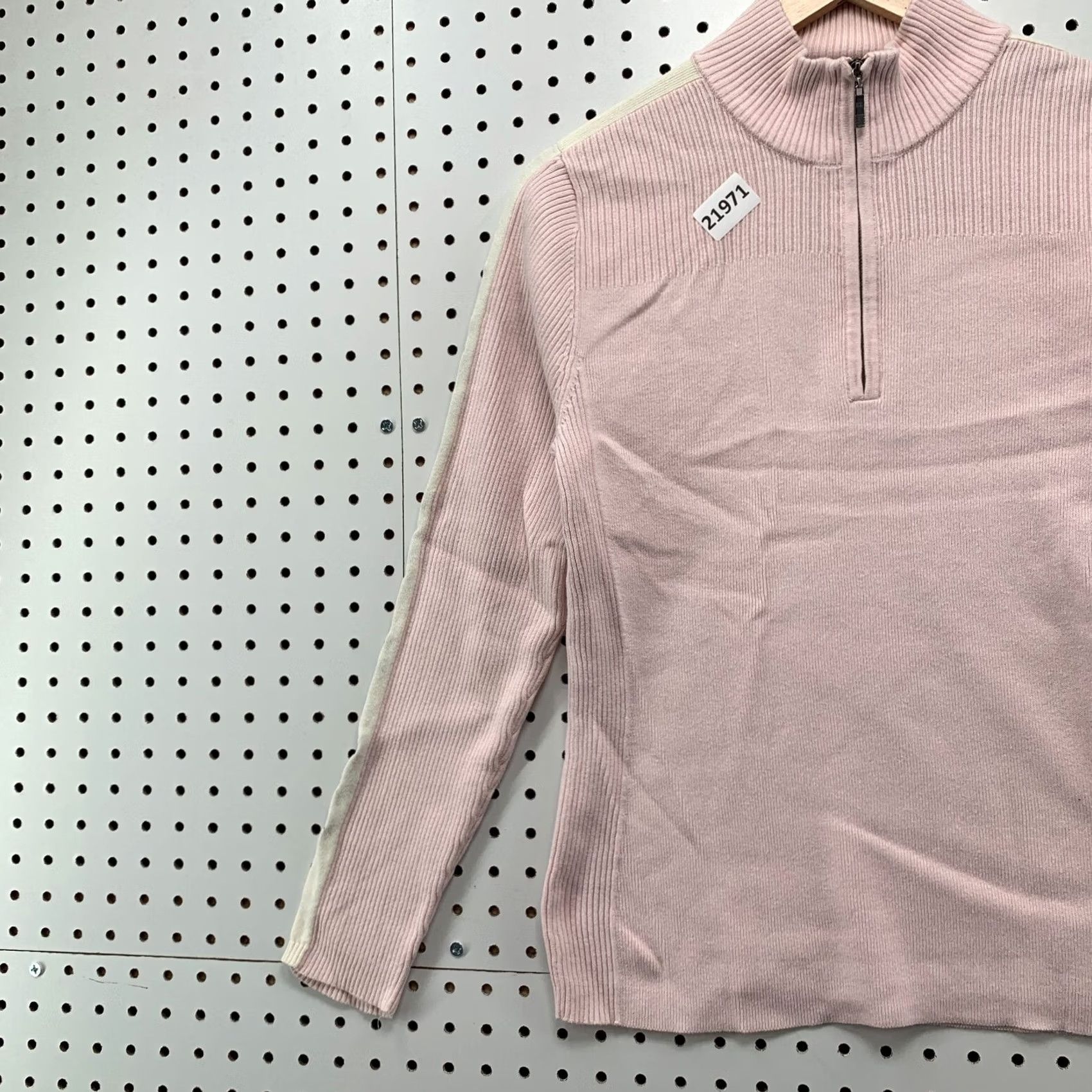 Tommy Hilfiger Tommy Hilfiger 1/4 Zip Pullover Sweater Womens Large Spell Out Long Sleeve Pink 18x24 Mens/Womens Size L / US 10 / IT 46 - 4 Thumbnail
