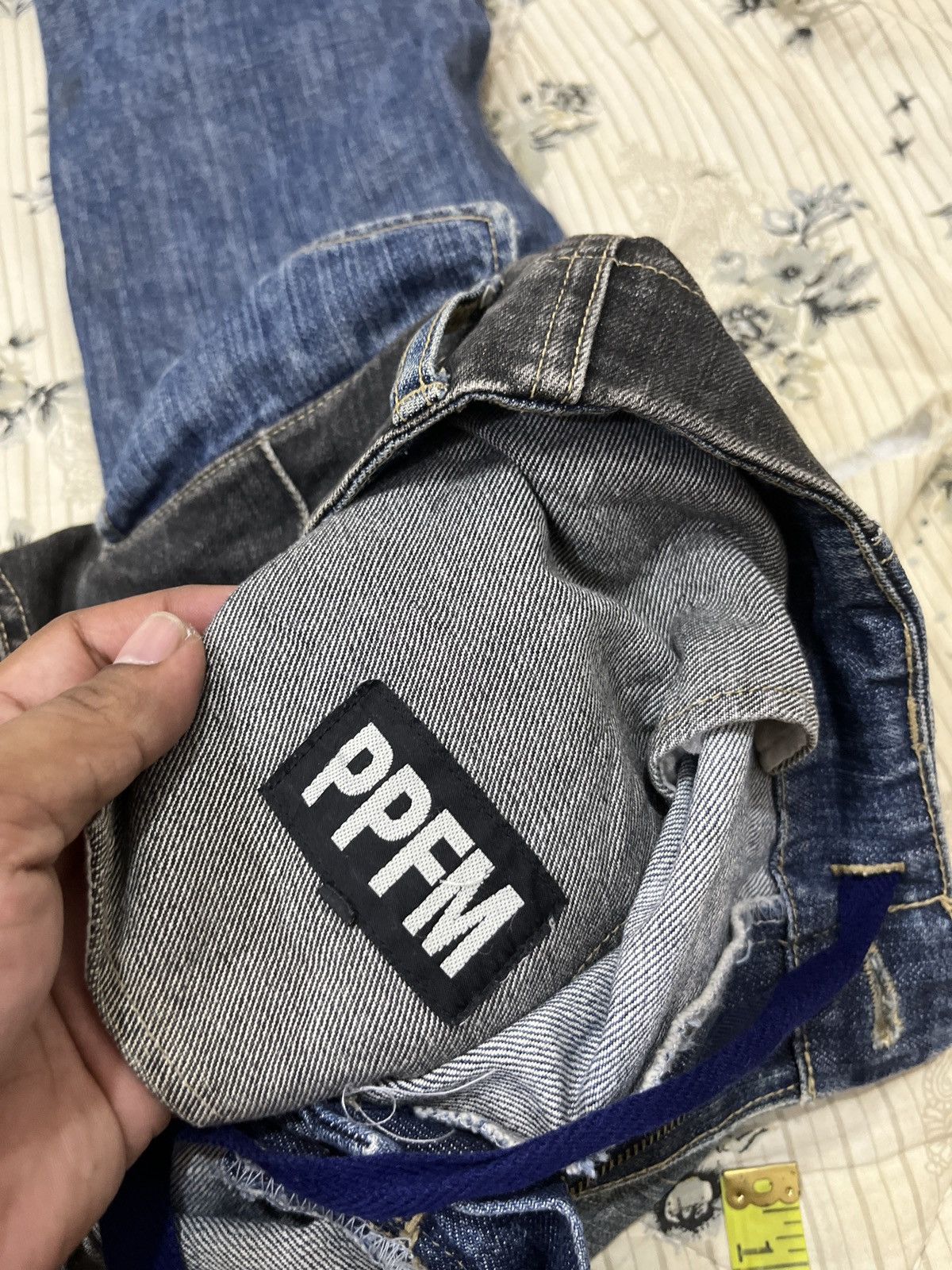Le Grande Bleu (L.G.B.) 🔥🔥🔥ARCHIVE PPFM PATCHWORK DENIM Size US 33 - 17 Thumbnail
