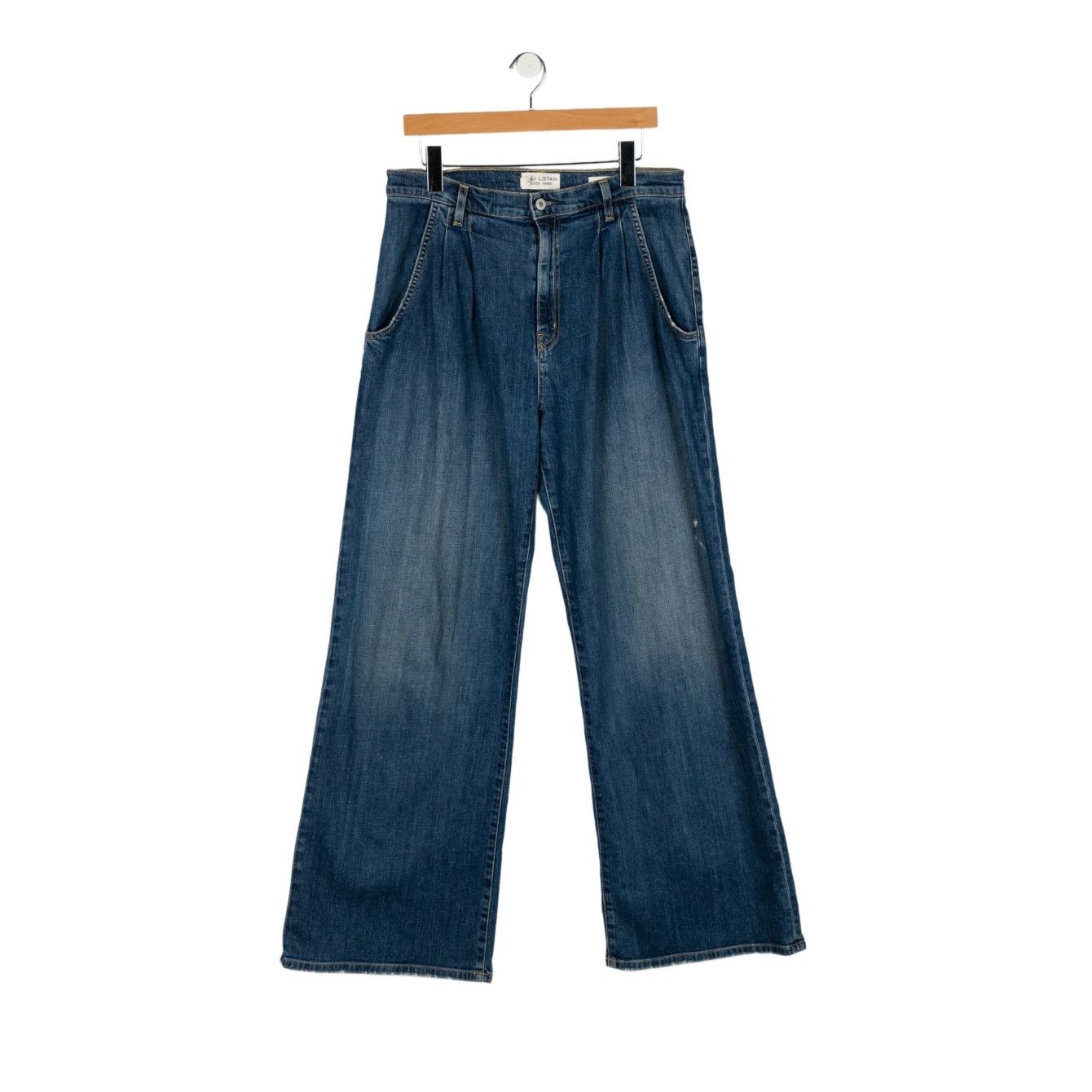 Nili Lotan Nili Lotan Flora Wide Leg High Rise Jeans Size 30 Size 30" / US 8 / IT 44 - 1 Thumbnail