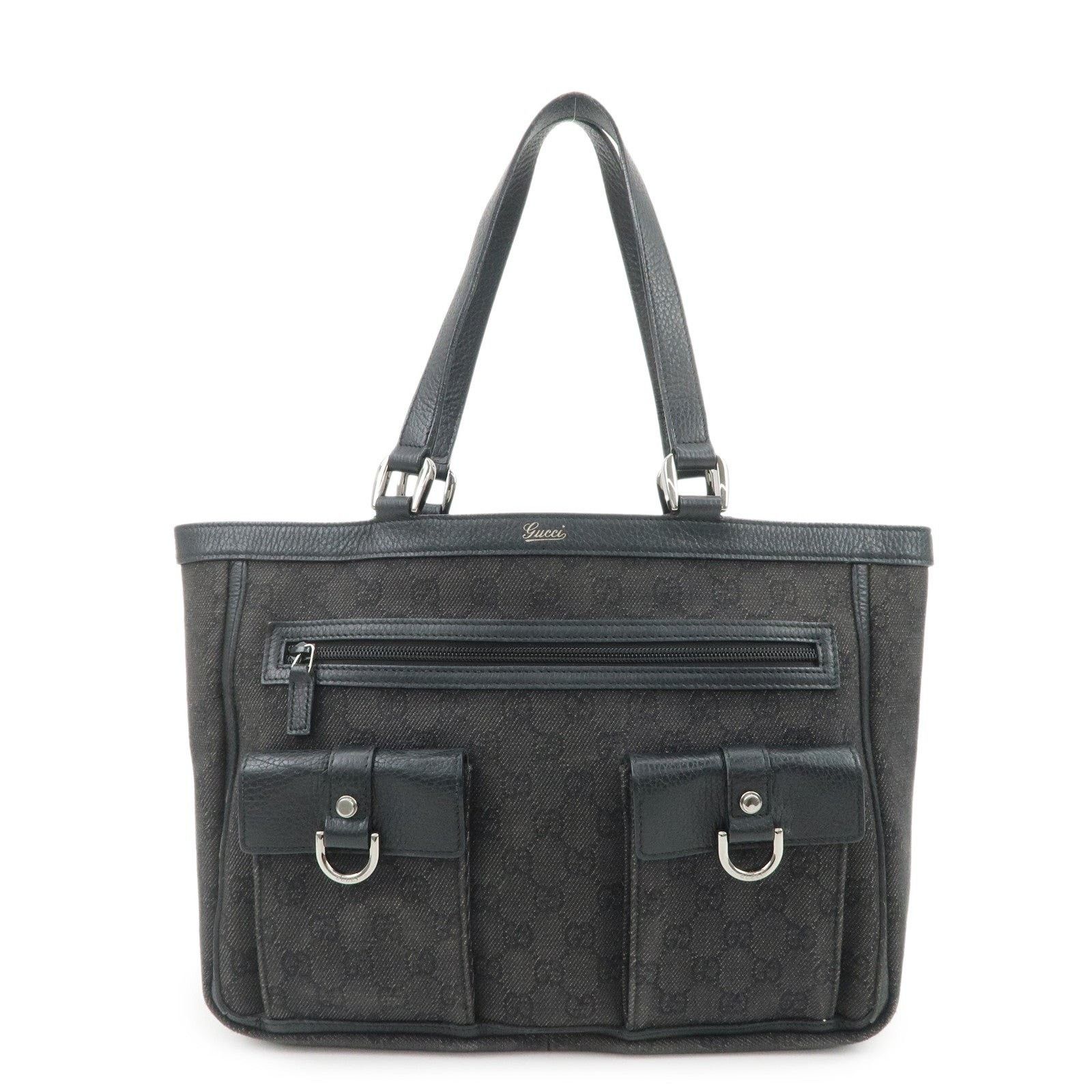 Gucci Gucci Abbey GG Canvas & Leather Shoulder Bag Black Size ONE SIZE - 1 Thumbnail