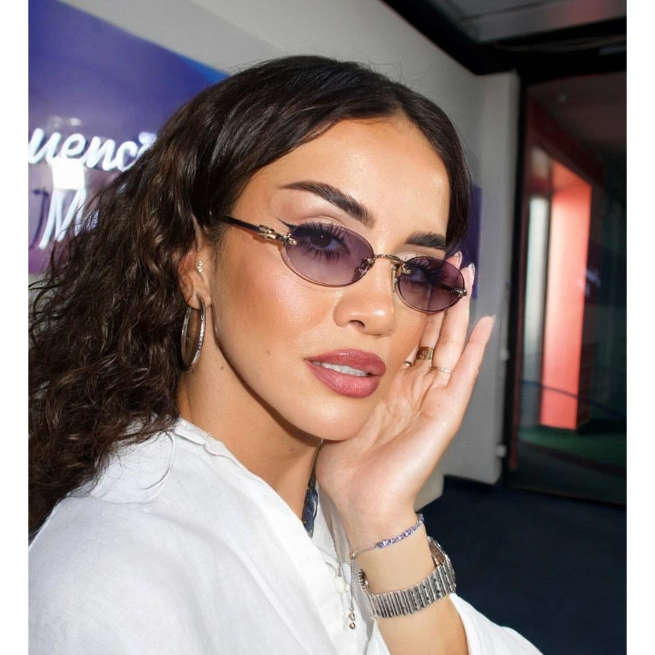 Miu Miu NEW Miu Miu MU A54S Rimless Sunglasses in Gold Grey $578 Size ONE SIZE - 1 Thumbnail