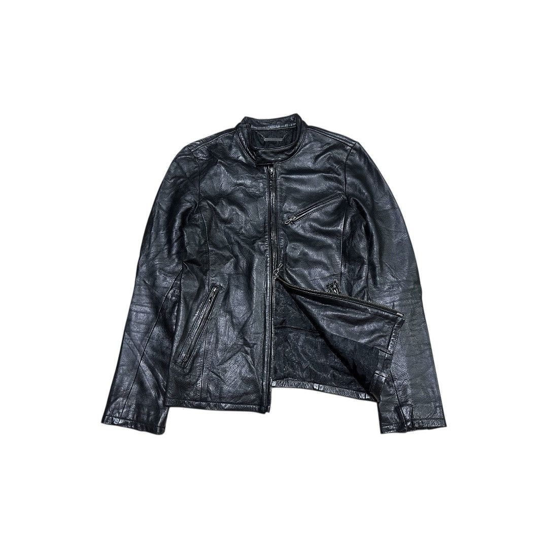 Japanese Brand 🔥Y2K Archived Gostar De Fuga Leather Biker Jacket Goth Size US S / EU 44-46 / 1 - 1 Thumbnail