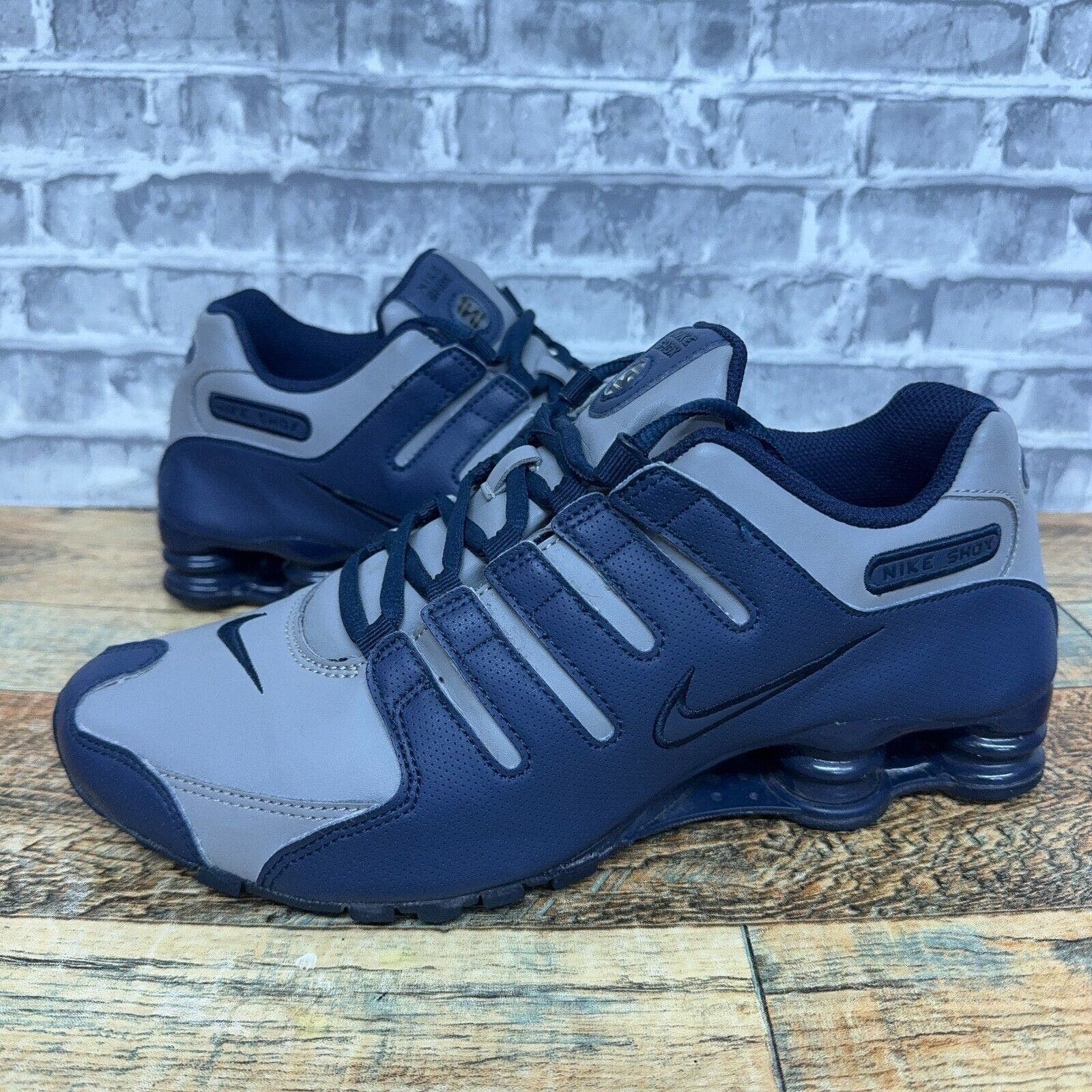 Nike Nike Shox NZ Gray Navy Blue Running Shoes 378341-020 Mens | Grailed