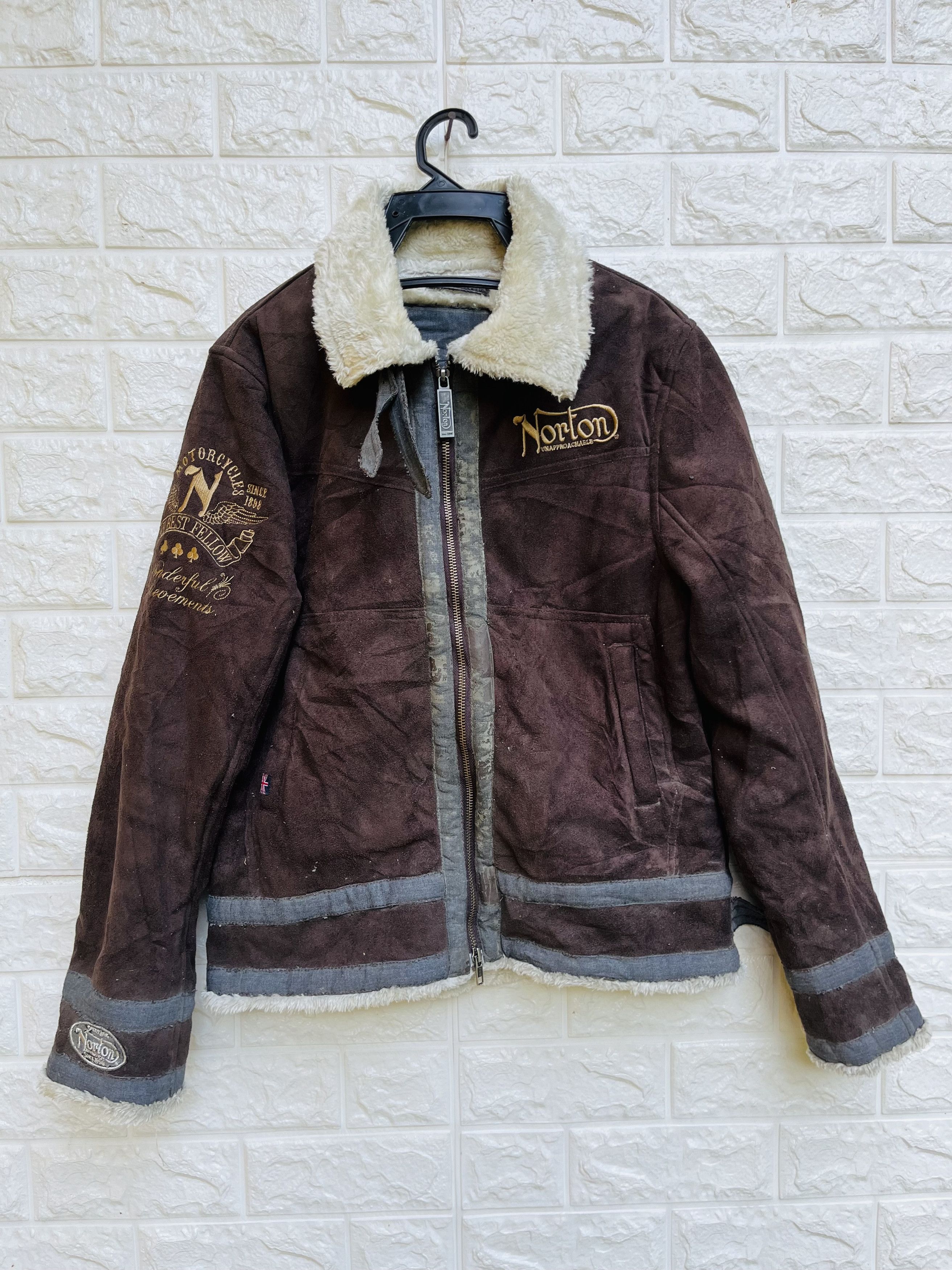 Japanese Brand Vintage Norton Motorcycle Designer Fashion Style Jacket Size US M / EU 48-50 / 2 - 1 Thumbnail