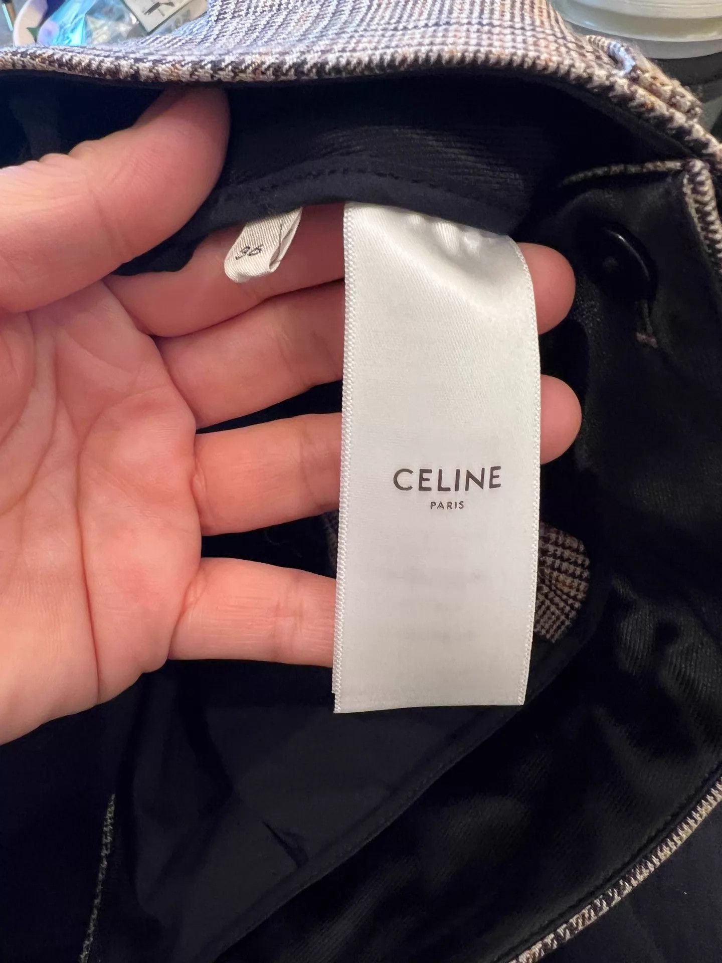 Celine Celine By Hedi Slimane POW Check Wool Harem Pants Size 25" / US 0 / IT 36 - 5 Thumbnail