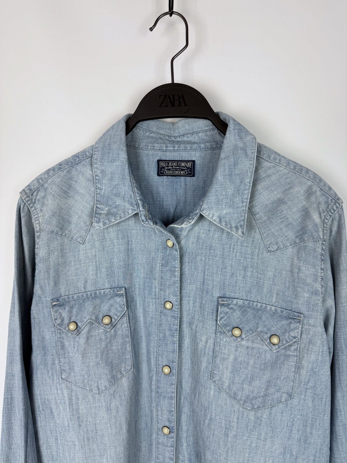 Polo Ralph Lauren Y2K Vintage Polo Jeans Denim Pearl Snap Western Shirt L/XL Size XL / US 12-14 / IT 48-50 - 4 Thumbnail
