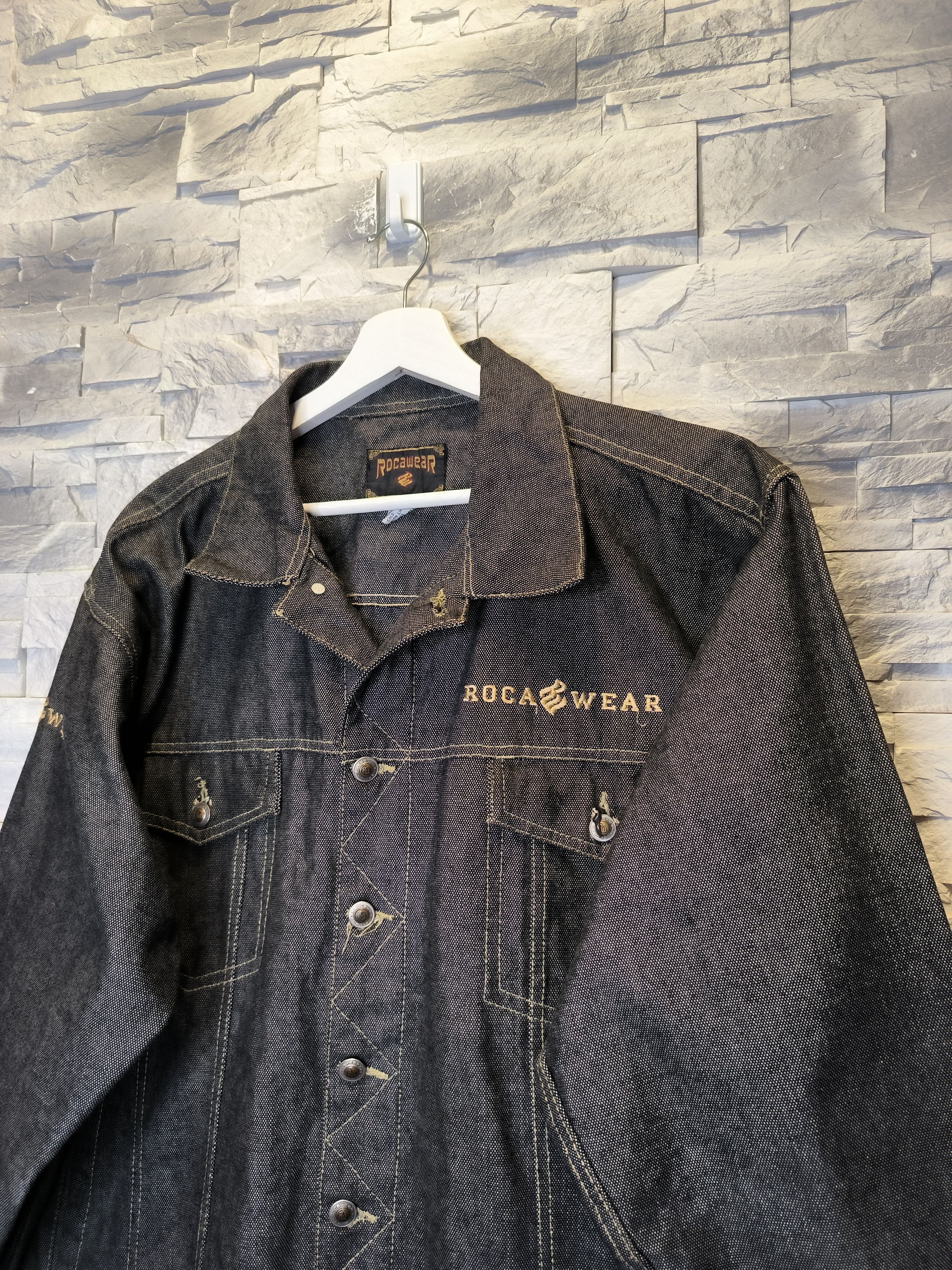Rocawear Vintage RocaWear Denim Jacket Logo Size US XL / EU 56 / 4 - 3 Thumbnail