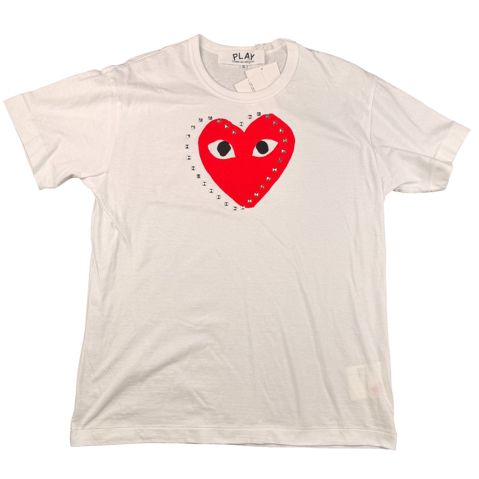 Comme des Garcons Comme des Garçons PLAY studded heart t-shirt Unisex XL NWT Size US XL / EU 56 / 4 - 1 Thumbnail