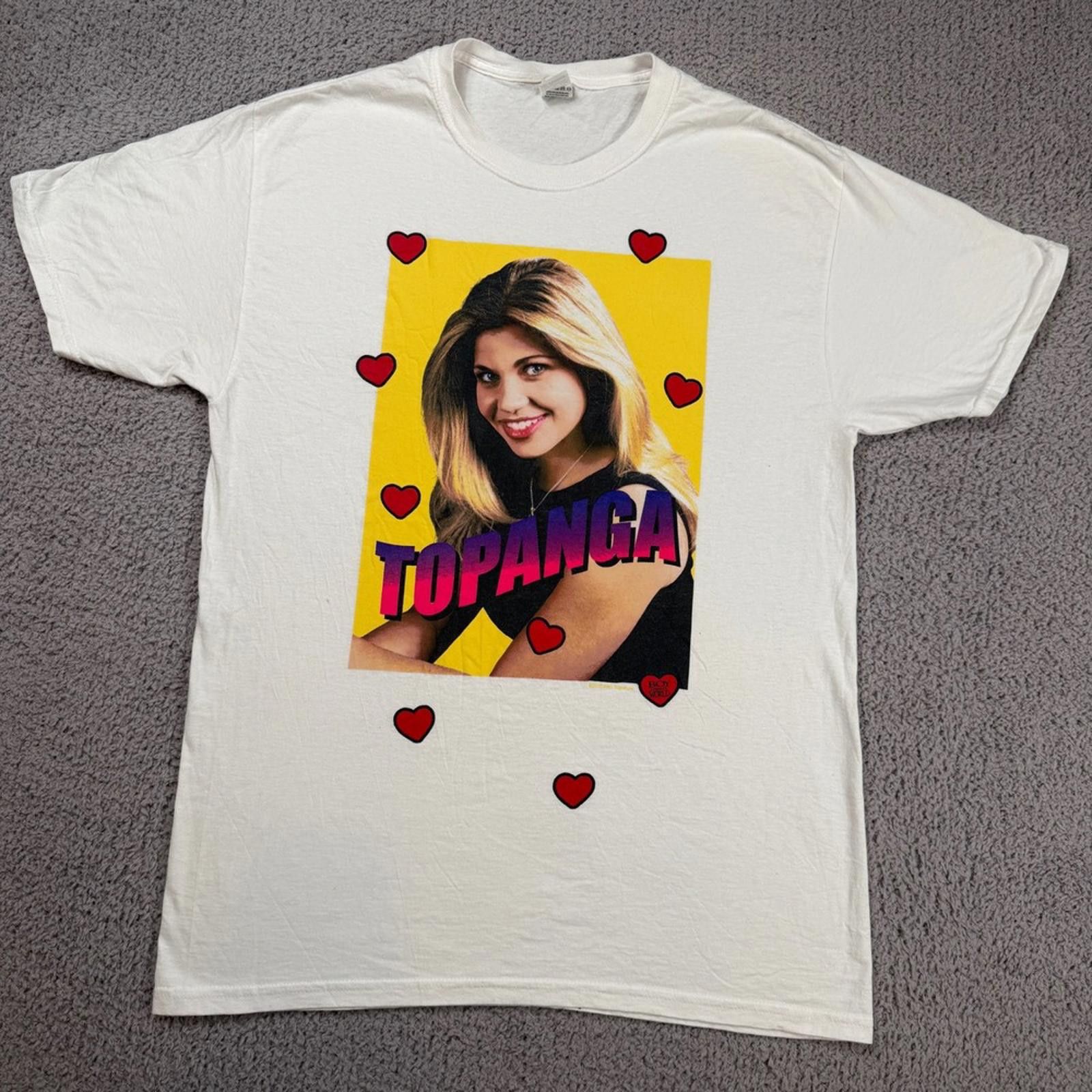 Fruit Of The Loom Boy Meets World Topanga Lawrence T Shirt White Men M TV Show Size US M / EU 48-50 / 2 - 1 Thumbnail
