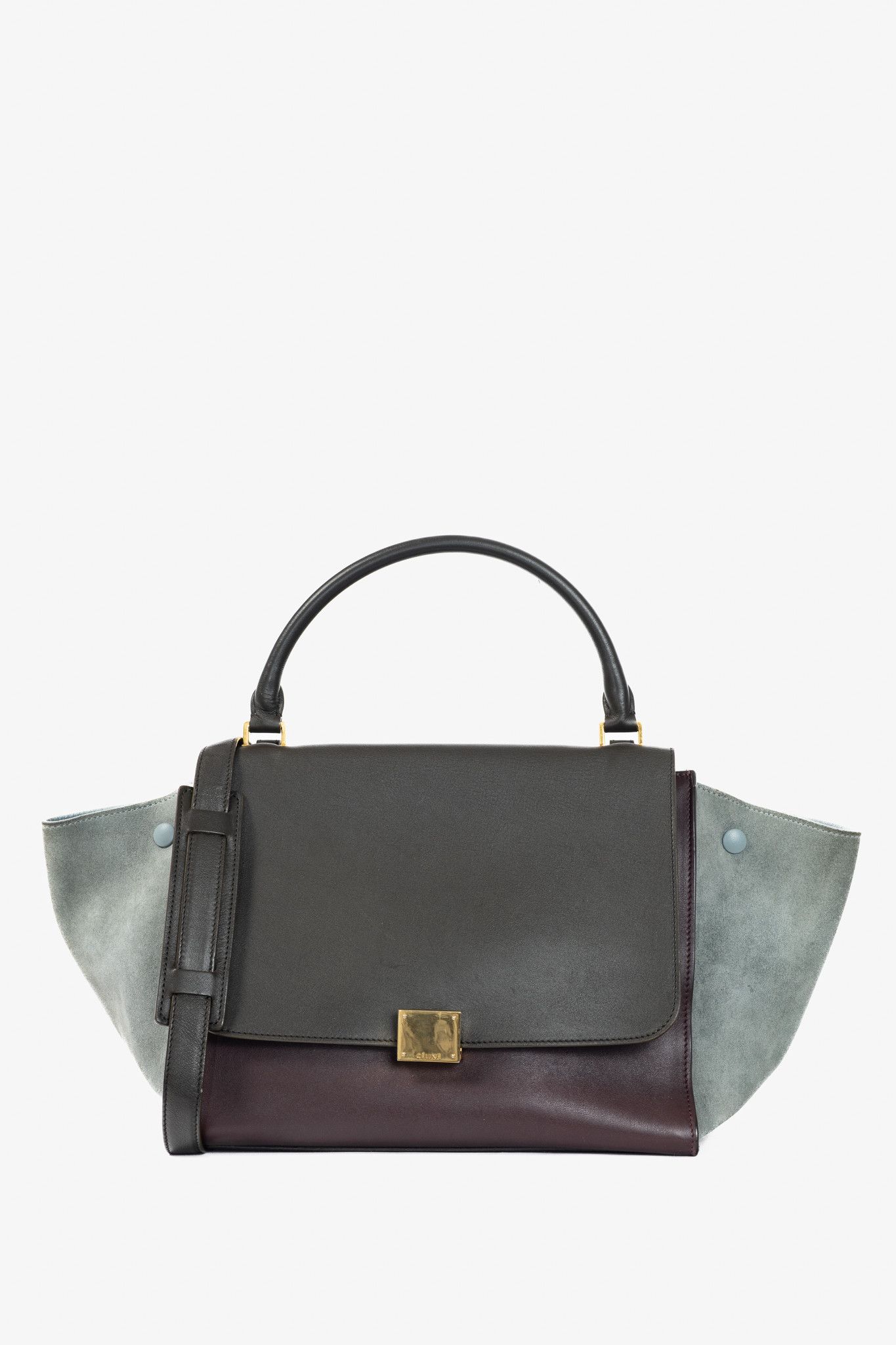 Celine Celine Trapeze Medium Leather & Suede Tote Size ONE SIZE - 1 Thumbnail