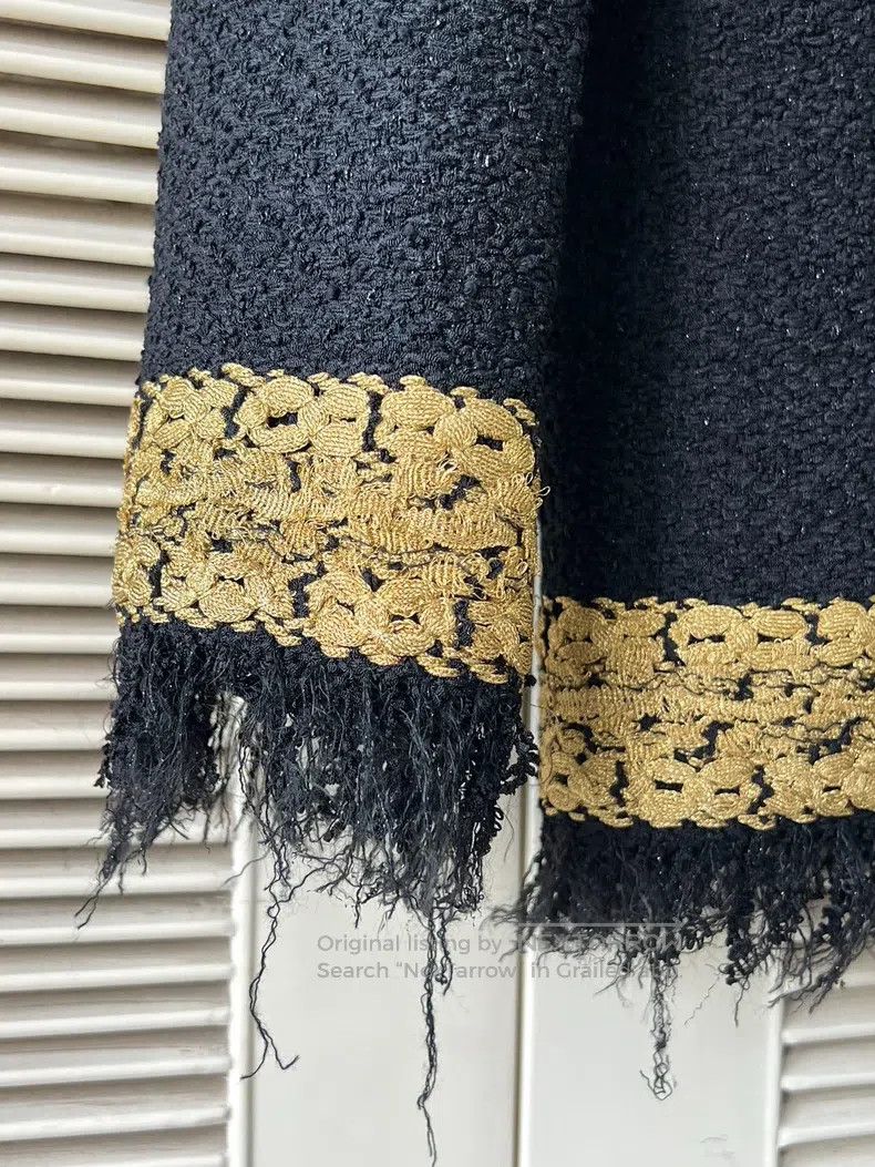 Chanel Chanel Metropolitan Series Black Gold-plated Jacket Size XXS / US 00 / IT 34 - 7 Thumbnail
