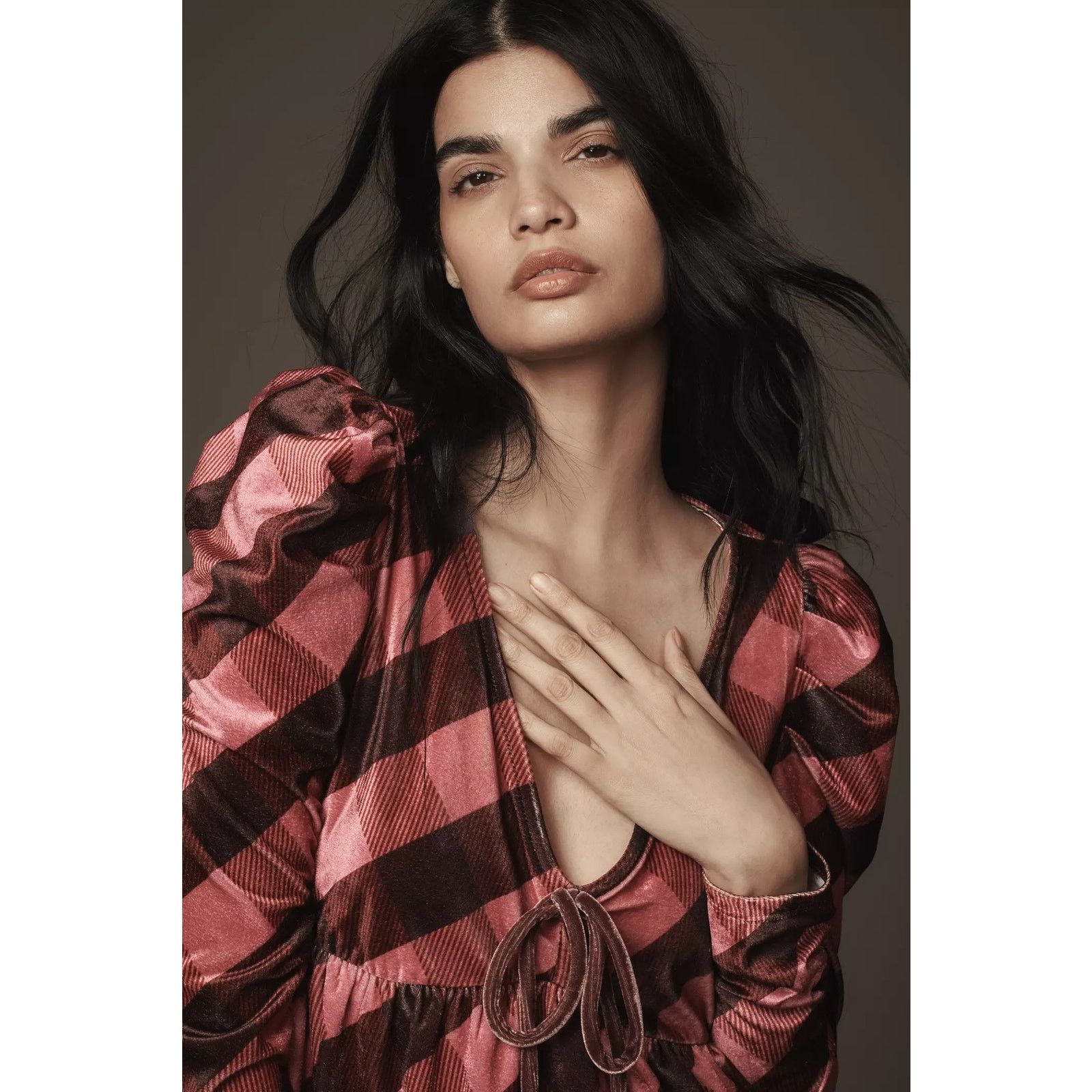 Anthropologie New Maeve Velvet Babydoll Long-Sleeve Top $88 Small Pink Size S / US 4 / IT 40 - 2 Thumbnail