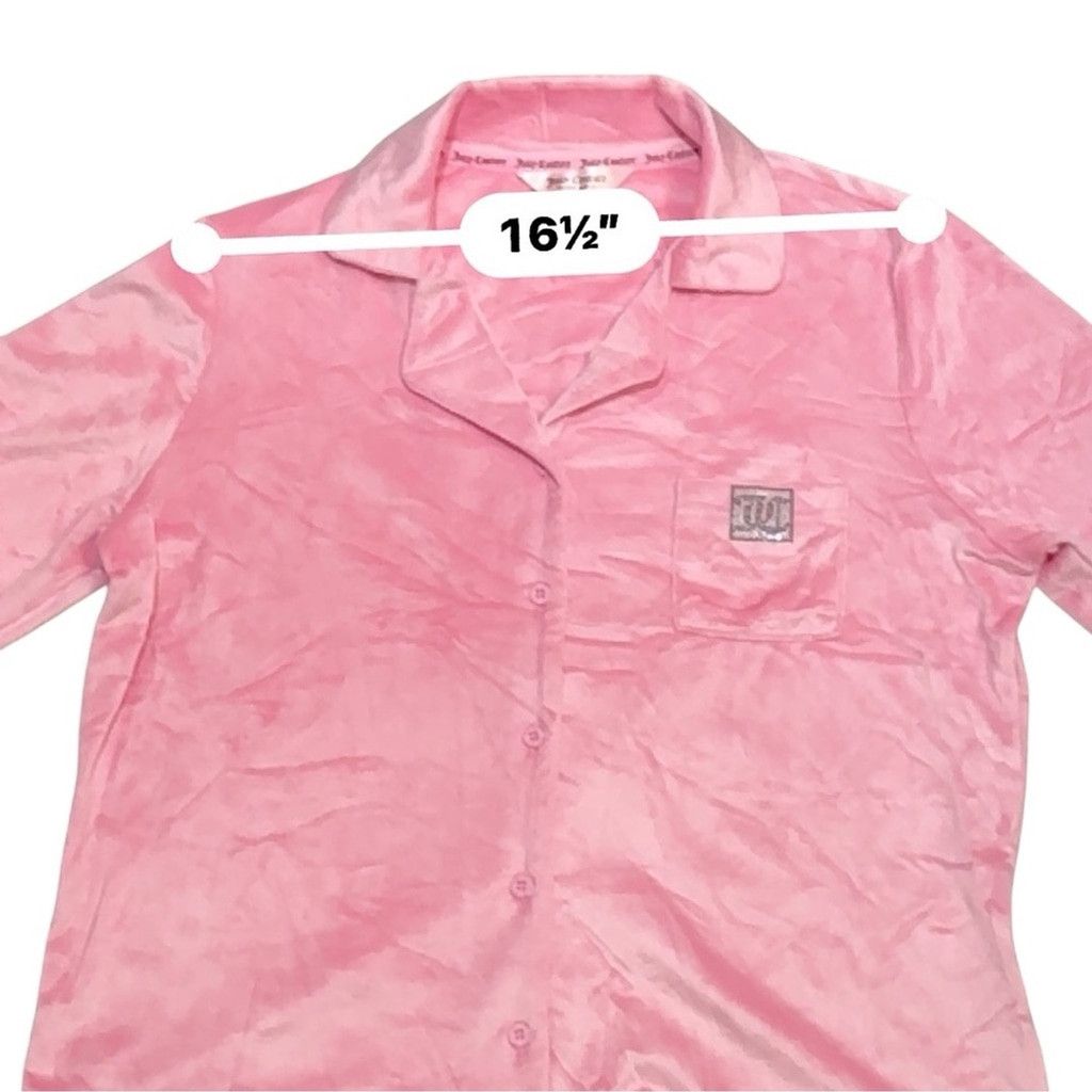 Juicy Couture JUICY Couture Pink Velour Pajama Top SZ L Size L / US 10 / IT 46 - 6 Thumbnail