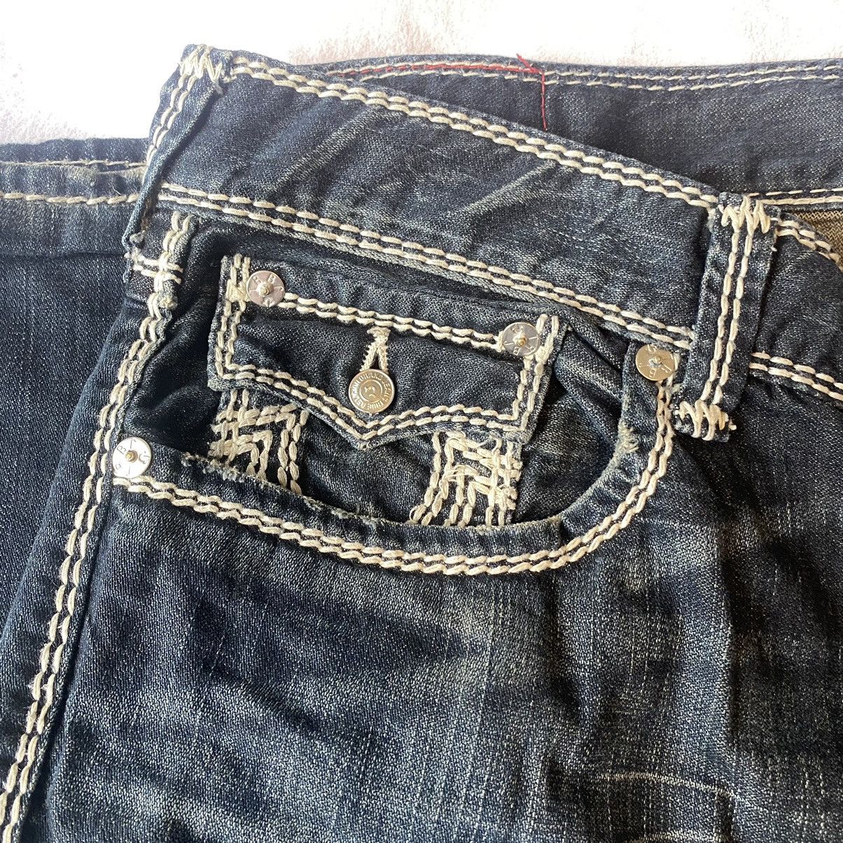 True Religion Straight Mega-T stitch revolver draw jeans Size US 36 / EU 52 - 4 Thumbnail