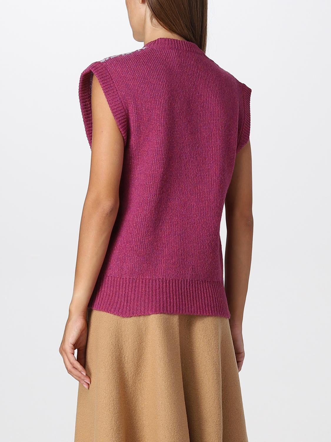 Marni o1y1125 V-neck Sweater in Mauve/Gray Size XS / US 0-2 / IT 36-38 - 2 Thumbnail