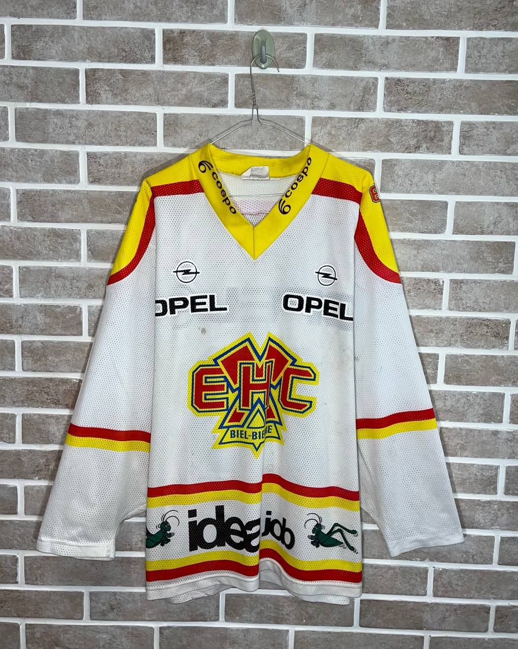 NHL EHC Biel-Bienne Hockey Jersey Switzerland Match Worn Play 19 Size US XL / EU 56 / 4 - 1 Thumbnail