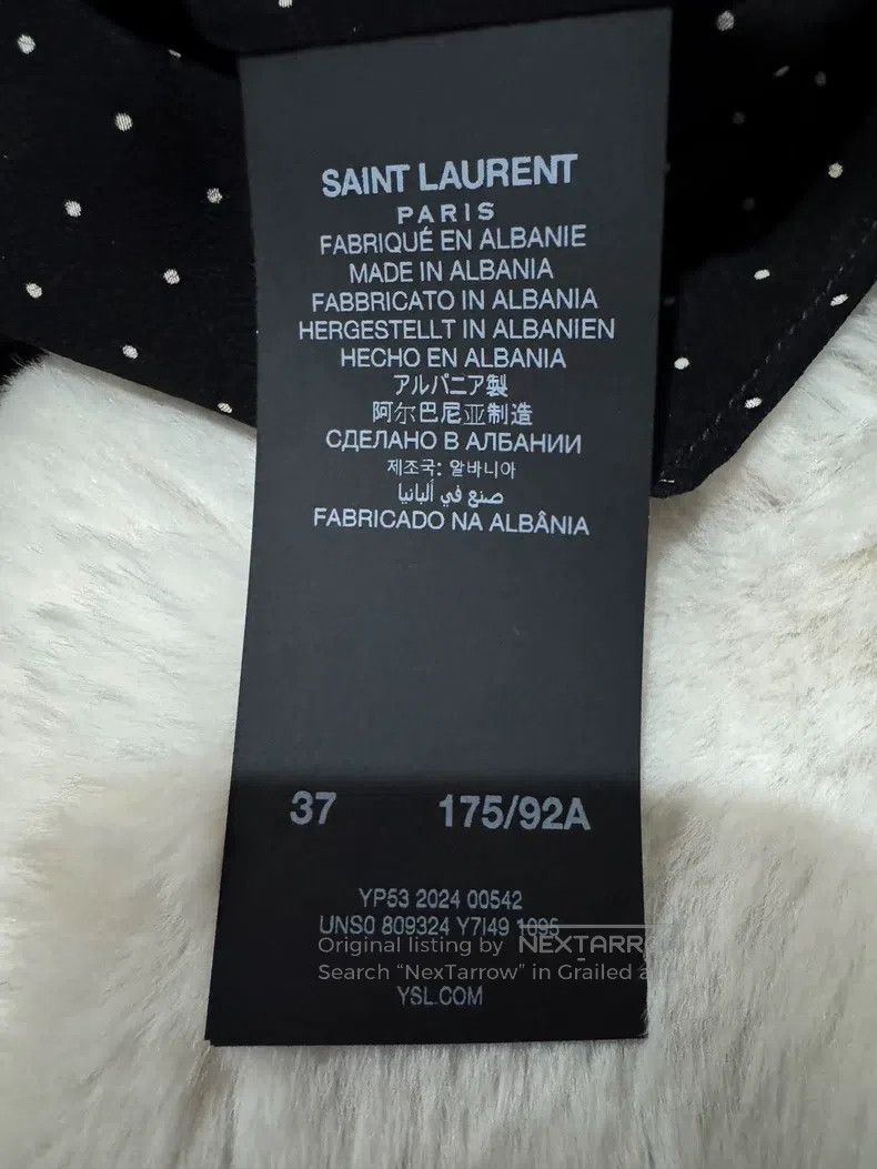 Saint Laurent Paris Saint Laurent Paris size 37 Silk Polka Dot Shirt Size US S / EU 44-46 / 1 - 3 Thumbnail