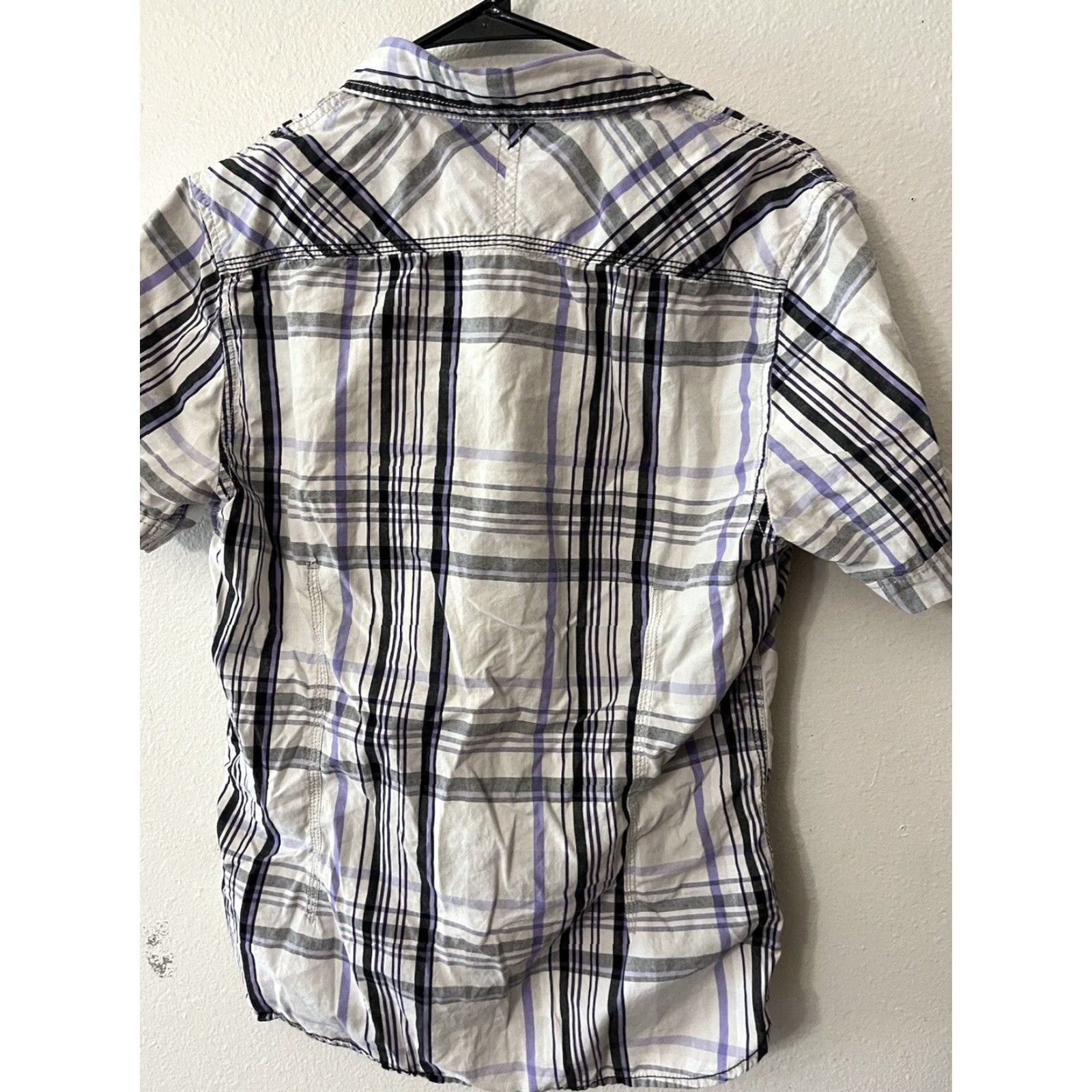French Connection UK Style French Connection Multi Plaid Short Sleeve Button Up Pockets Men S Size US 29 - 2 Thumbnail