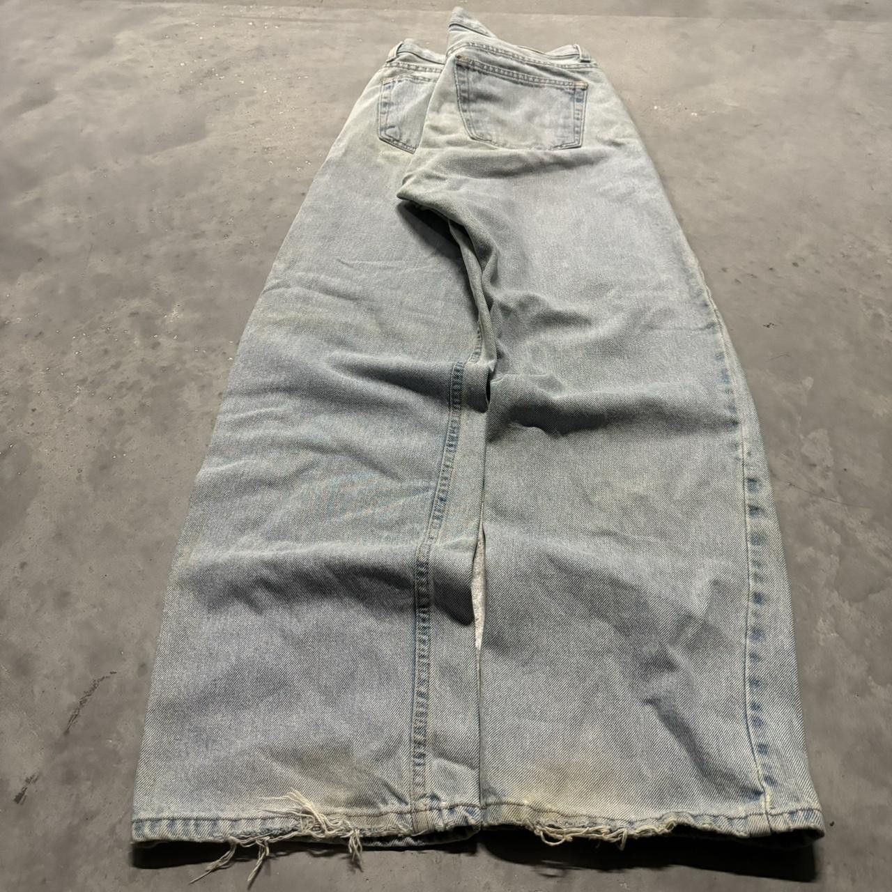 Japanese Brand × Vintage Vintage Y2K/2000s Grunge Light Wash Skater Denim Jeans! Size US 34 / EU 50 - 4 Thumbnail