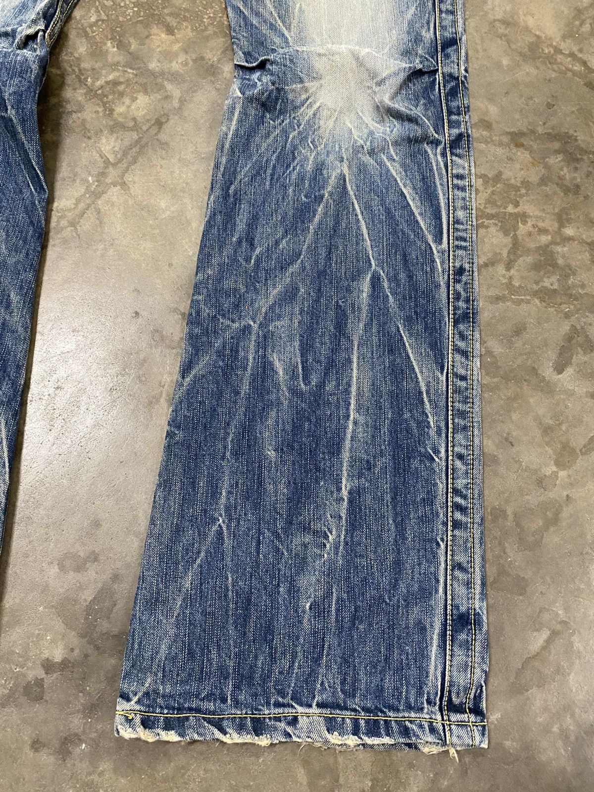 Hysteric Glamour Flare Jeans Blue Way Japan Distressed Denim p189 Size US 32 / EU 48 - 9 Thumbnail